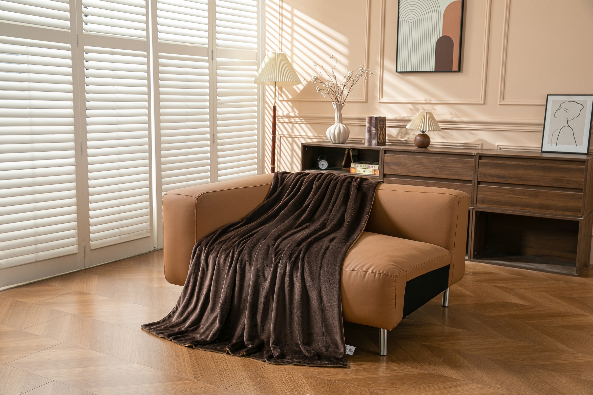GOODproduct Couverture d'intérieur »Tobbin, zweifarbig, kuschelweiche Tagesdecke« plaid réversible en flanelle, différentes tailles, bicolore