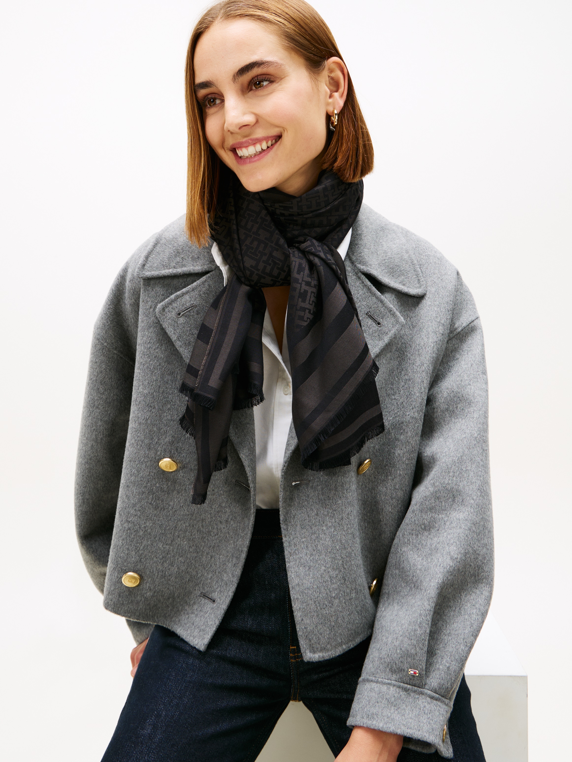 Tommy Hilfiger Foulard de mode »TH MONOGRAM«