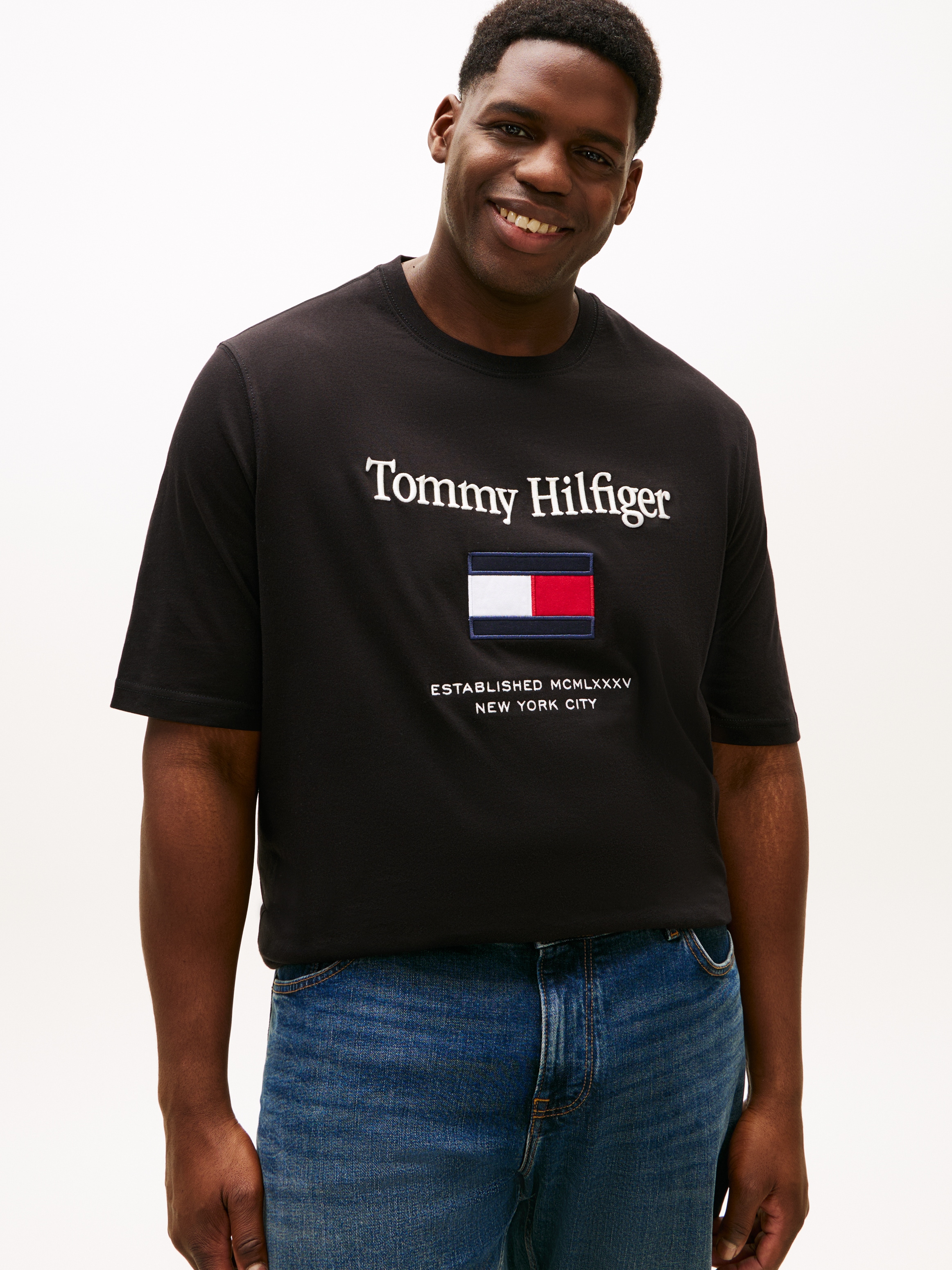 Tommy Hilfiger Big & Tall T-Shirt »BT-TOMMY EMBRO FLAG« Grosse Grössen