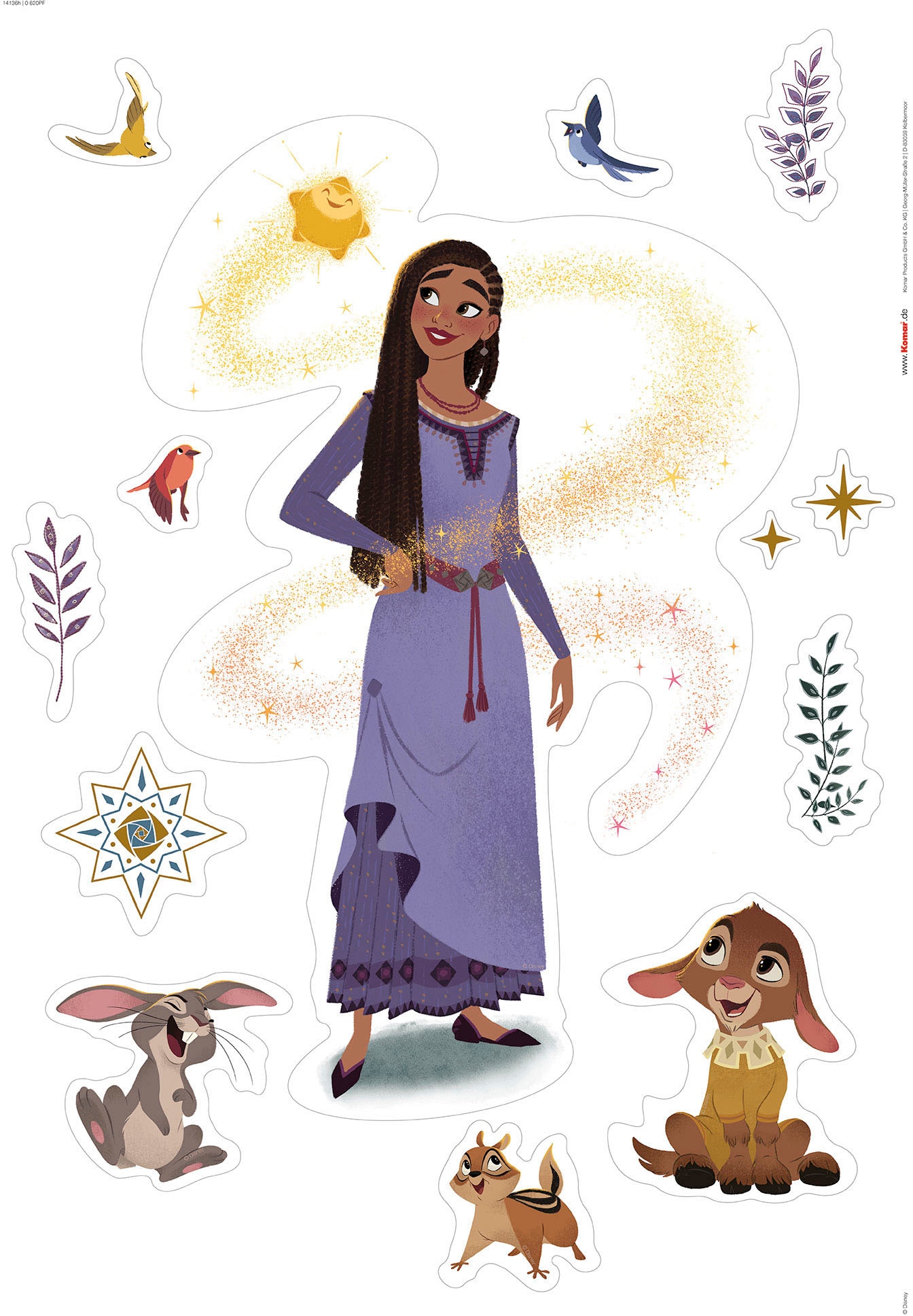 Komar Autocollant mural »Stardust - Grösse 50 x 70 cm« selbstklebend, Wandsticker, Kinderzimmer