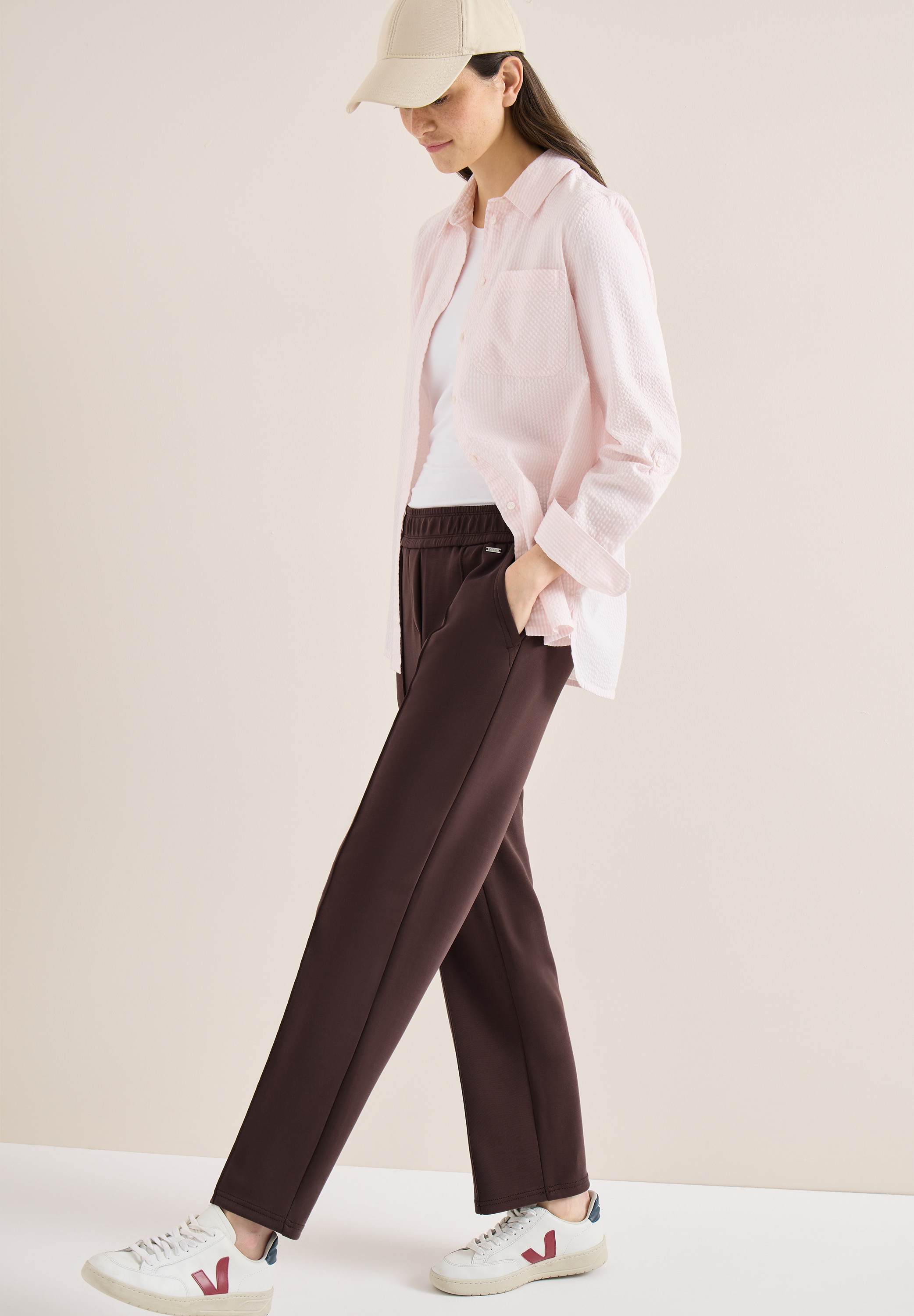 Cecil Pantalon en tissu »Style Neele«  Silk Touch Hose mit Gummizug und Viskose