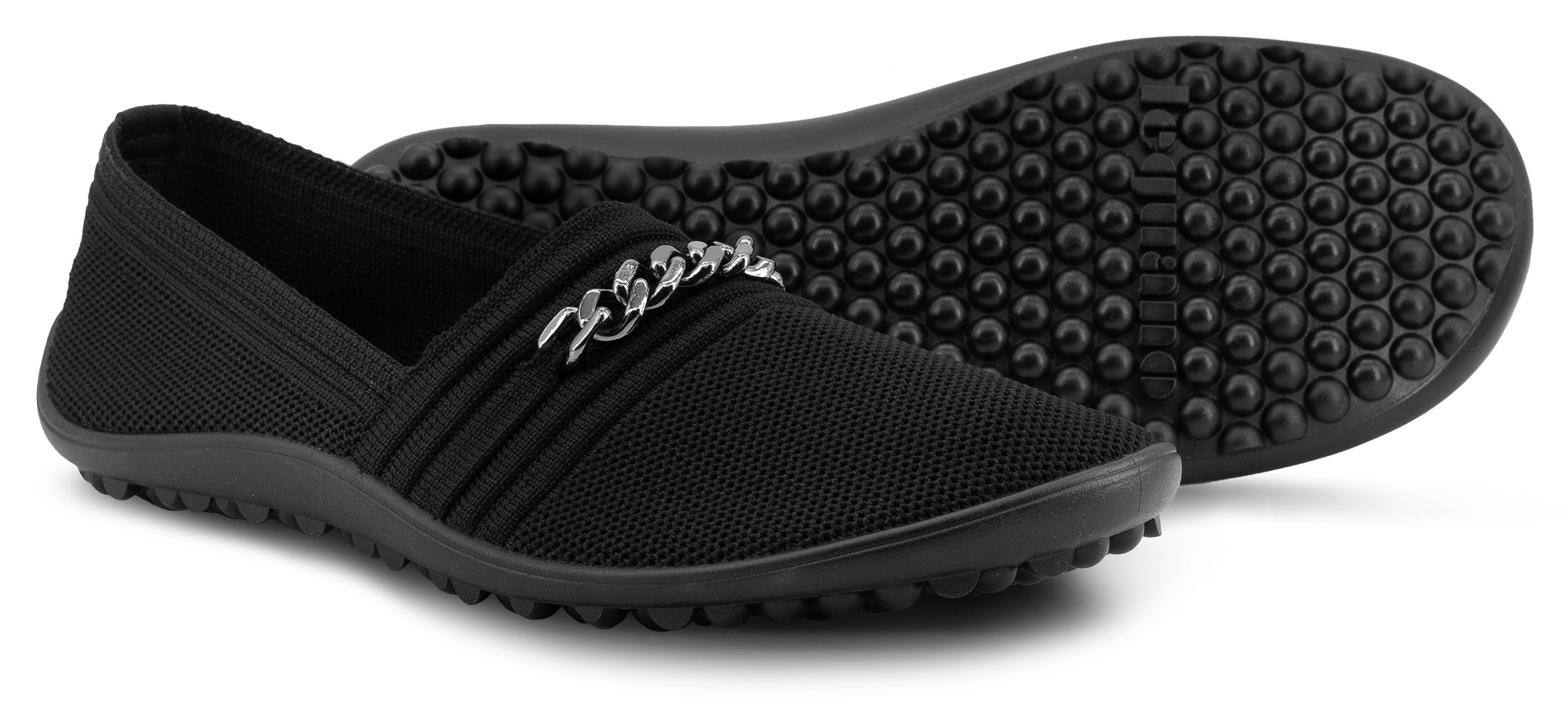 Leguano Chaussures pieds nus »LADY FAMOUS«  flats, ballerines, chaussures confort avec chaîne décorative dorée