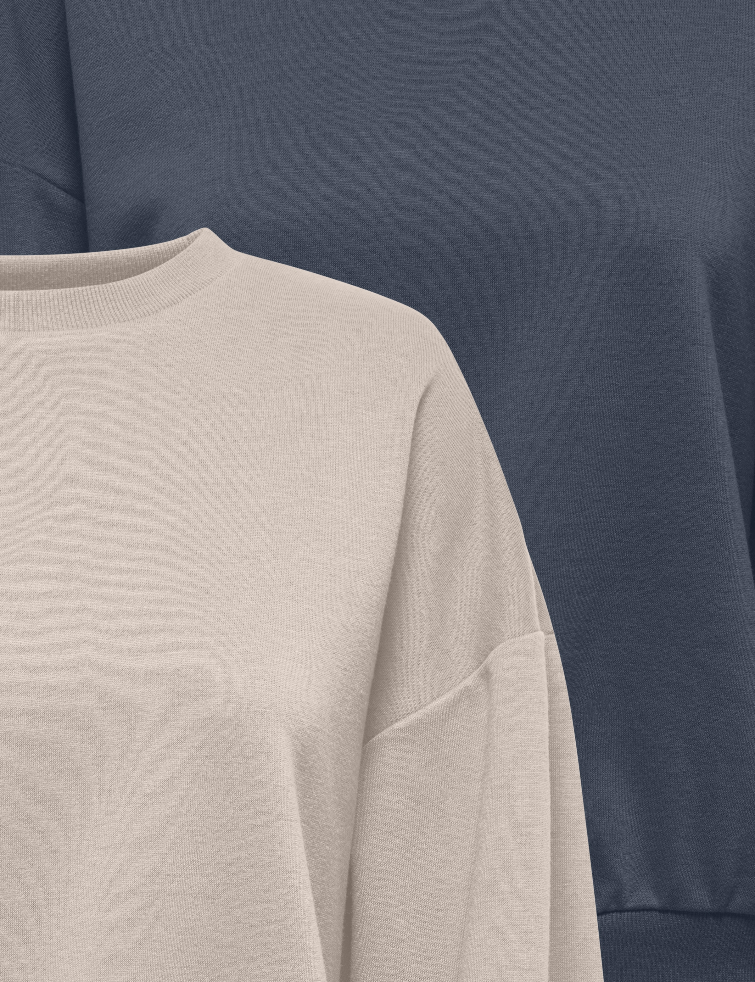 ONLY Sweat-shirt »ONLBROOKE L/S O-NECK SOLID 2 PACK SWT«, 2 Baumwollmischung, regular fit
