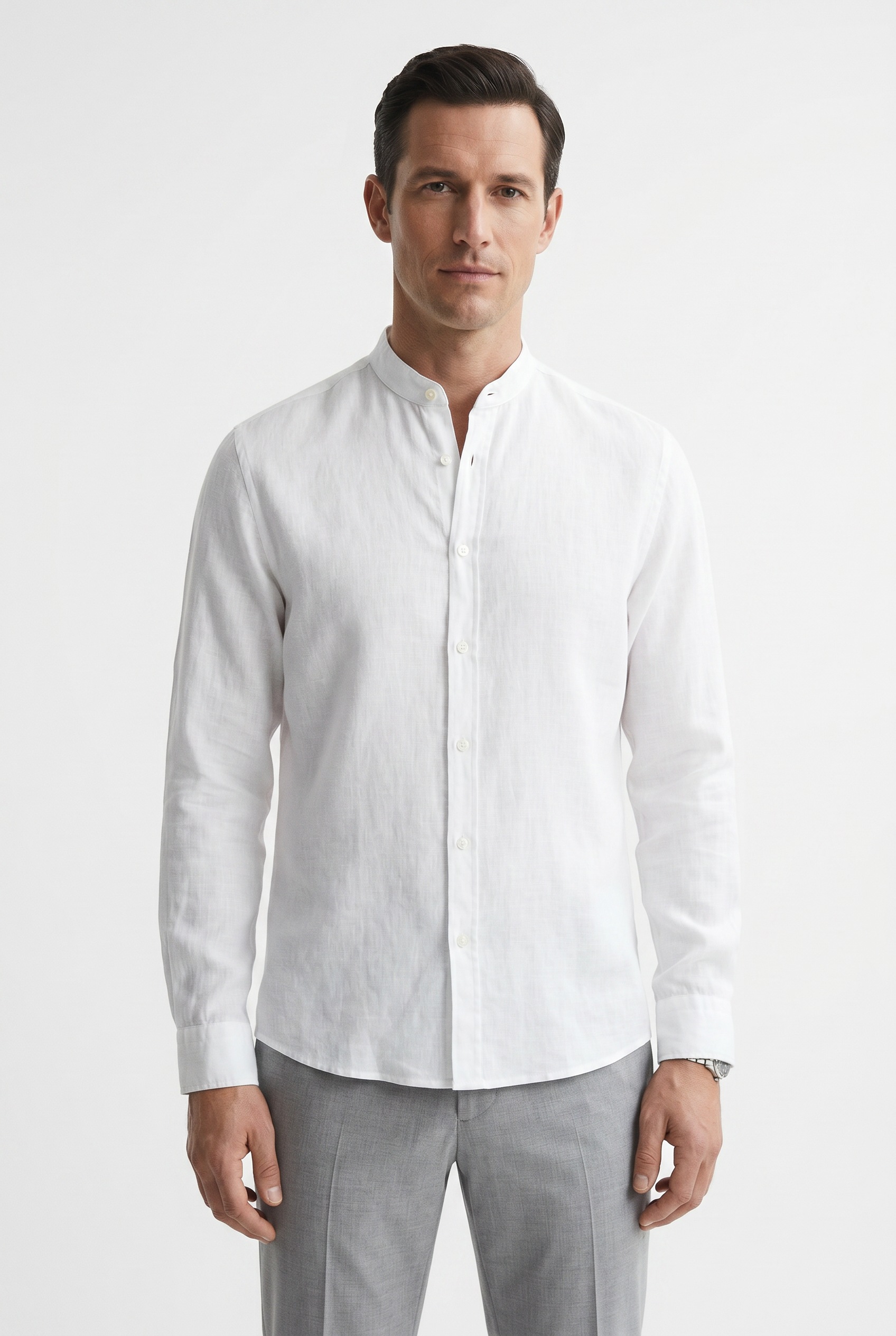 BOSS ORANGE Chemise à manches longues »Race« mit Stehkragen