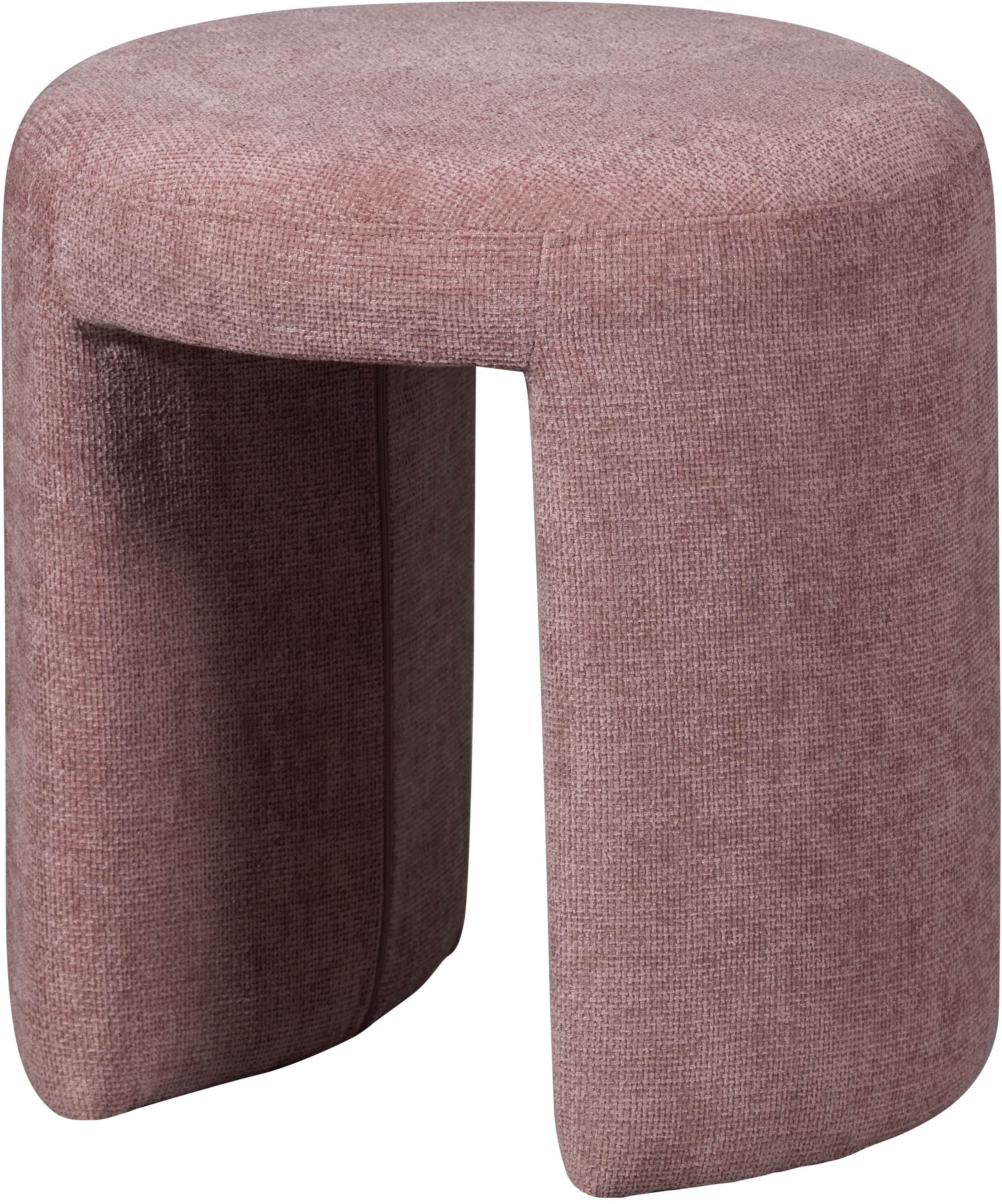 WOOOD Pouf »Charlie kompakte Form, vollständig gepolstertes B 45 x T 45 x H 47 cm« Très haute résistance à l'usure, capacité de charge 100 kg, hauteur d'assise moyenne