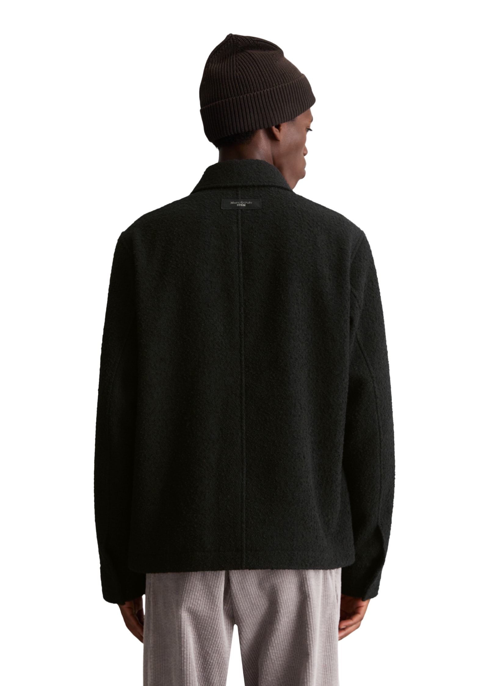 Marc O'Polo DENIM Veste en laine coupe régulière en bouclé doux avec contenu recyclé