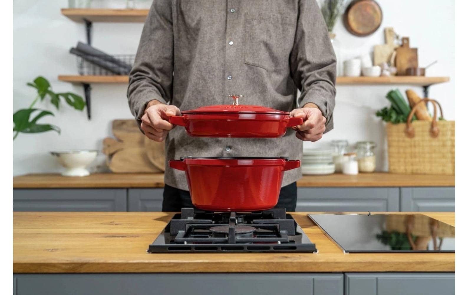 STAUB Bräter »Cocotte 3-teilig, 24 cm, 6,1 l« Set, 