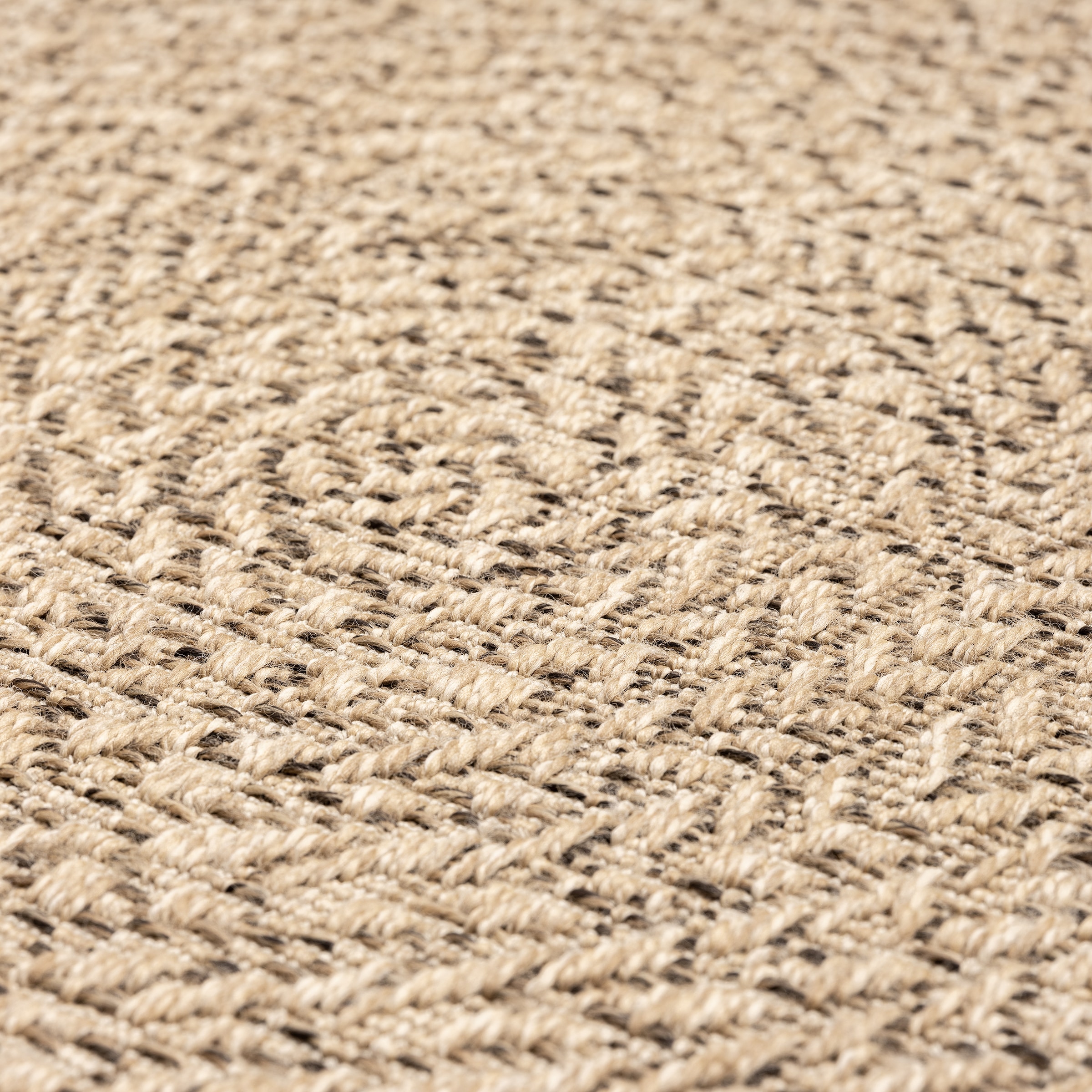 merinos Teppich »Kenzy« rund 10 mm Höhe robuster In- und Outdoor Teppich im natürlichen Jute-Look, wetterfest