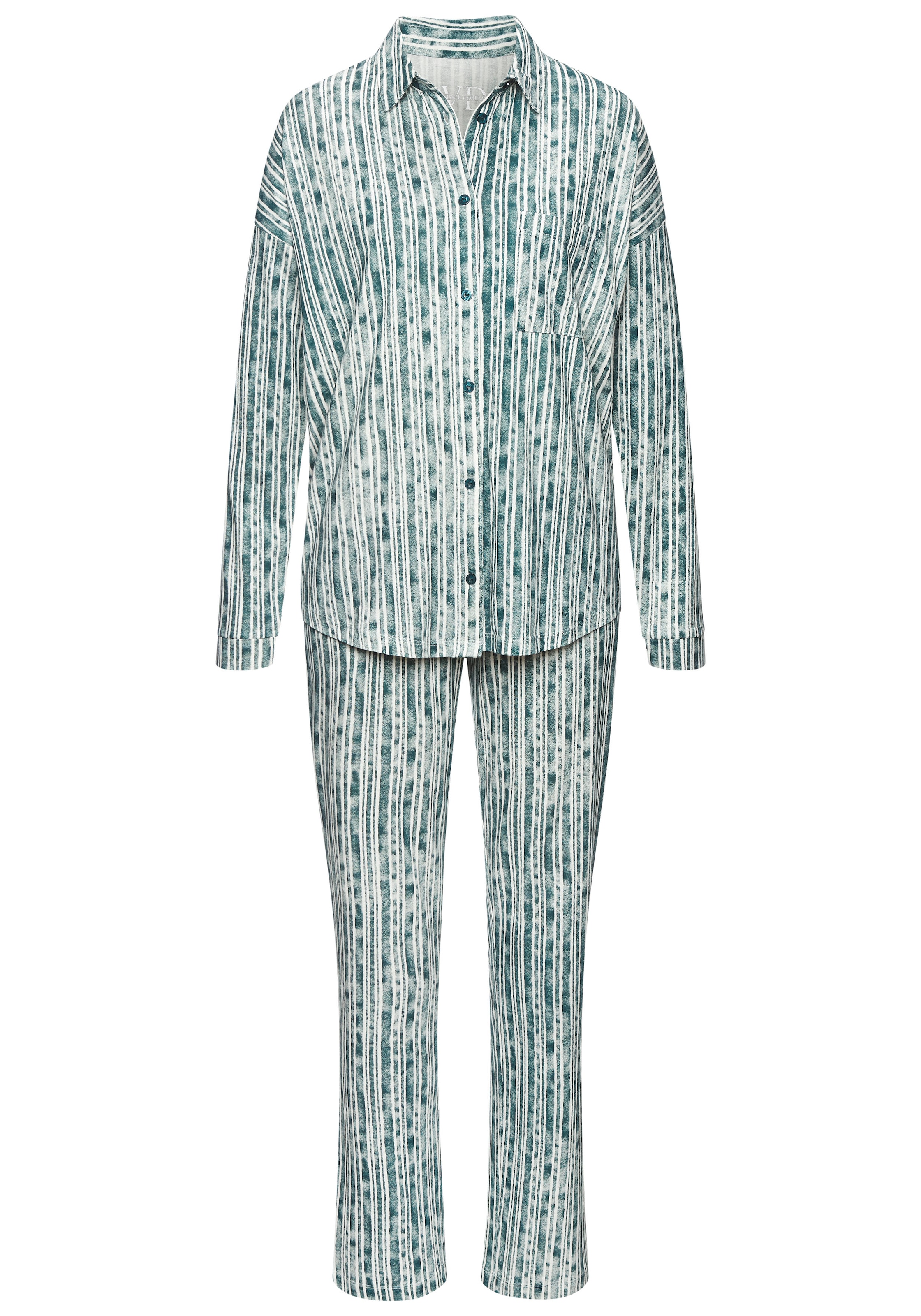 Vivance Dreams Pyjama 2 tlg. Mit schönem Streifenmuster