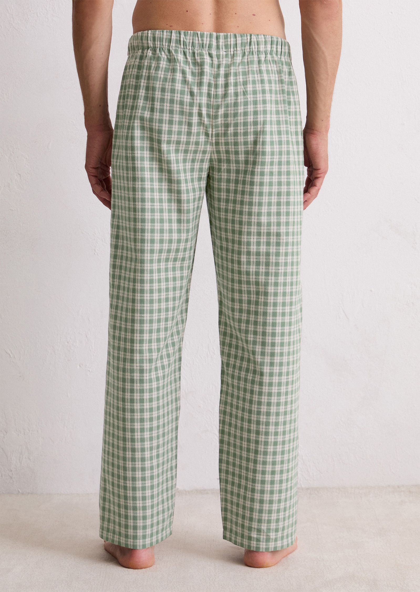 Marc O'Polo Pyjamahose »Cozy Flannel«  mit Gummizug und Bindeband, Cotton, gerades Bein