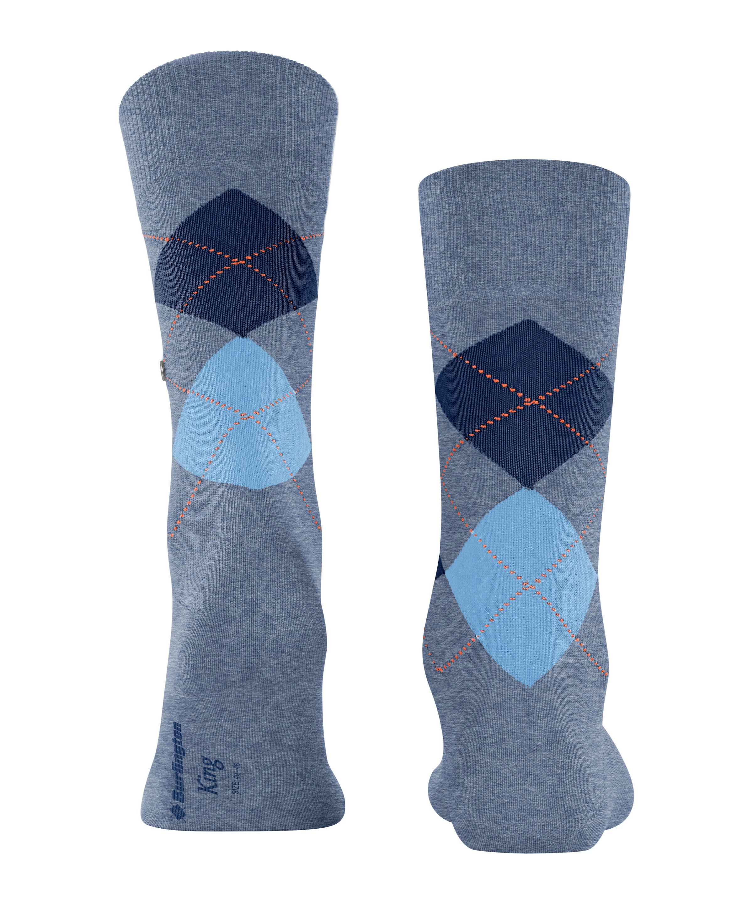 Burlington Chaussettes »King« taille unique 40-46, motif argyle, clip Burlington