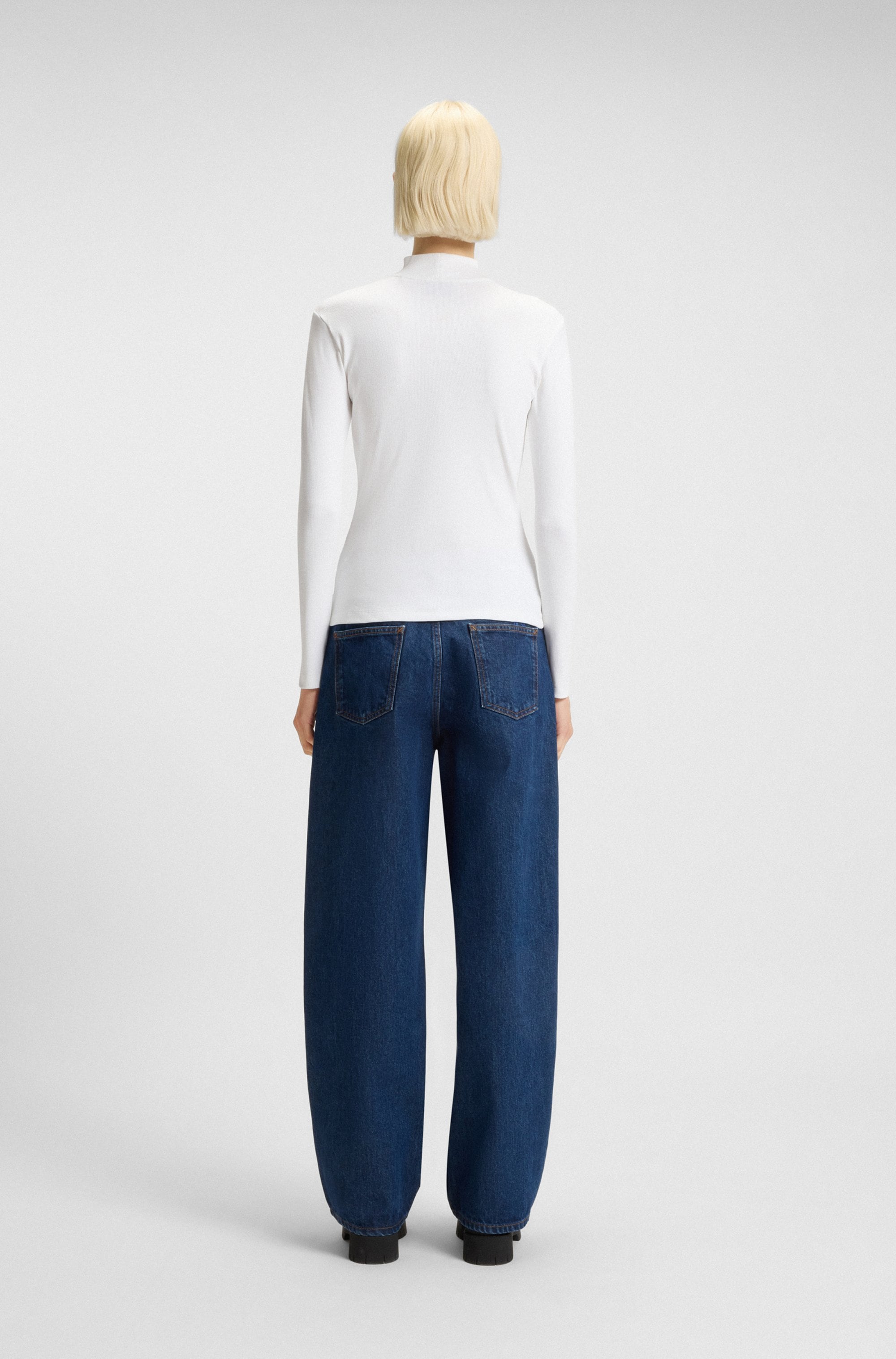 HUGO Blue Longsleeve »Easy Longsleeve« mit Stehkragen