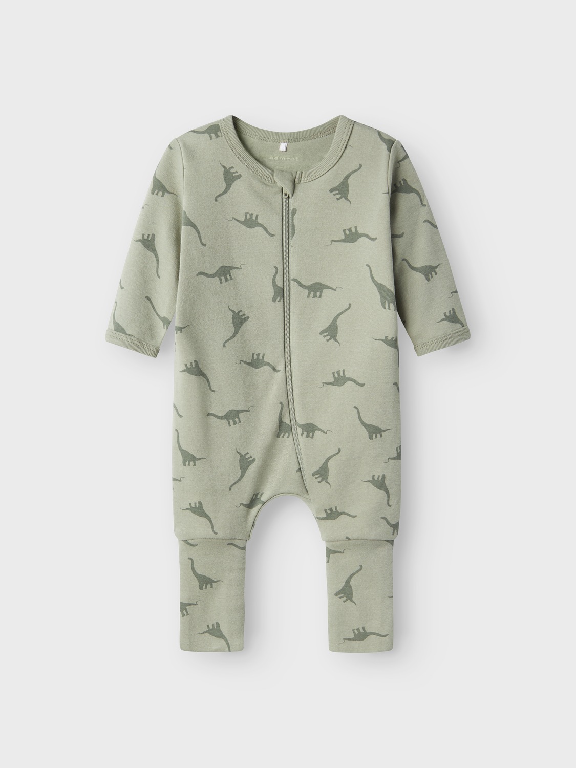 Name It Pyjama »NBMNIGHTSUIT 2P ZIP FF GREEN DINO« Packung, 2 pièces praktisches 2-er Pack, mit Dino Druck