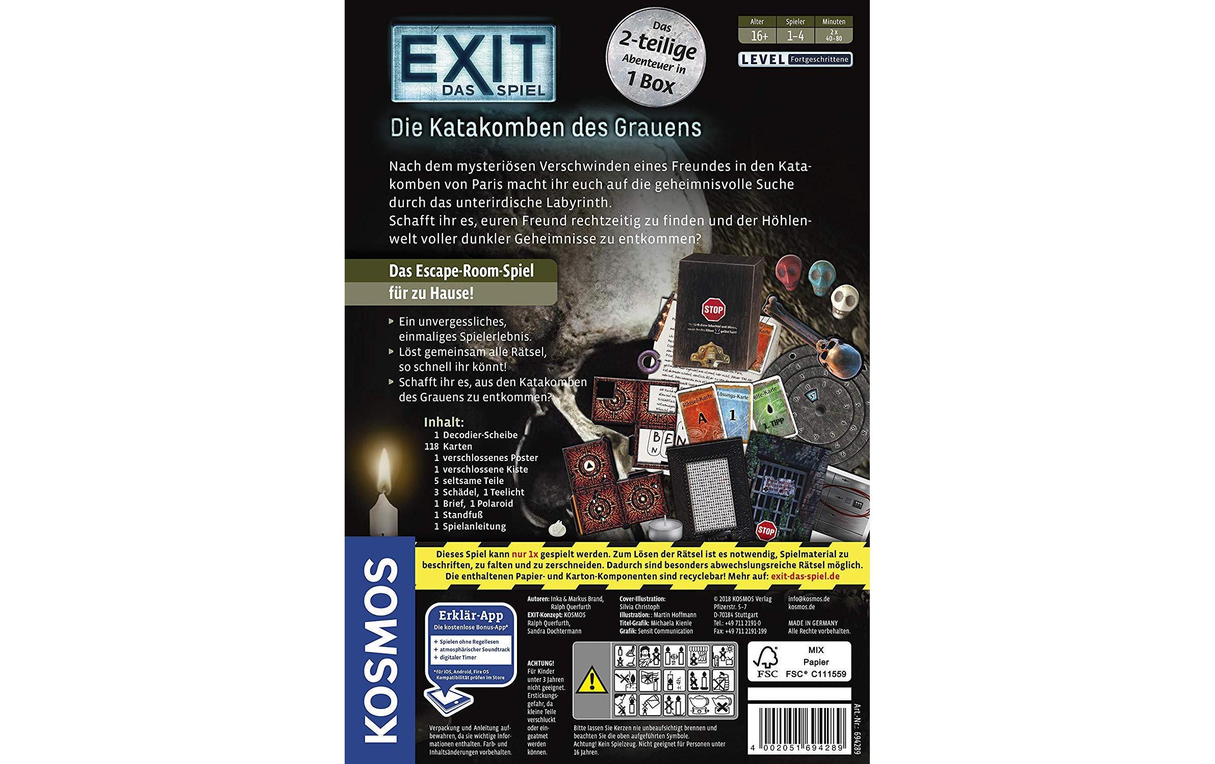 Kosmos Spiel »Kosmos Spiel EXIT Katakomben des Grauens«