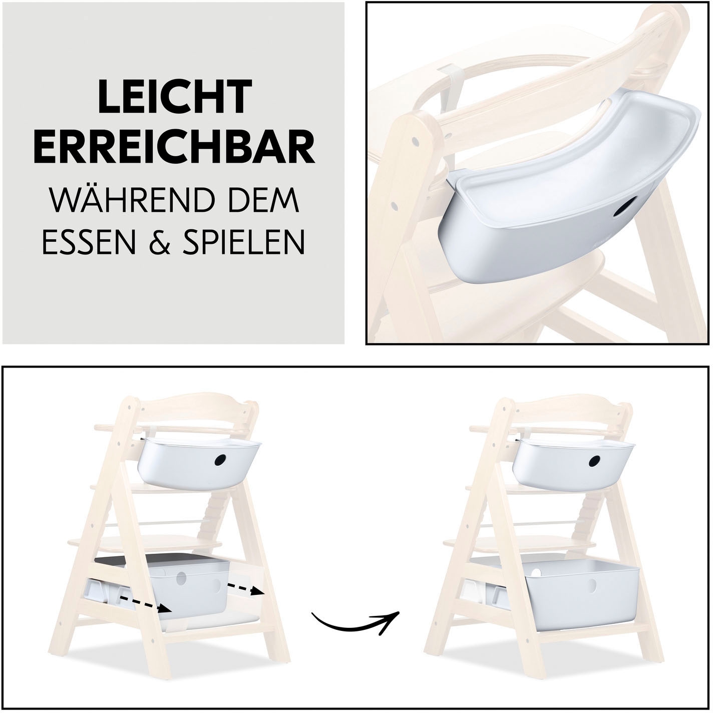 Hauck Aufbewahrungsbox »Alpha Box Set, white« für Hochstühle