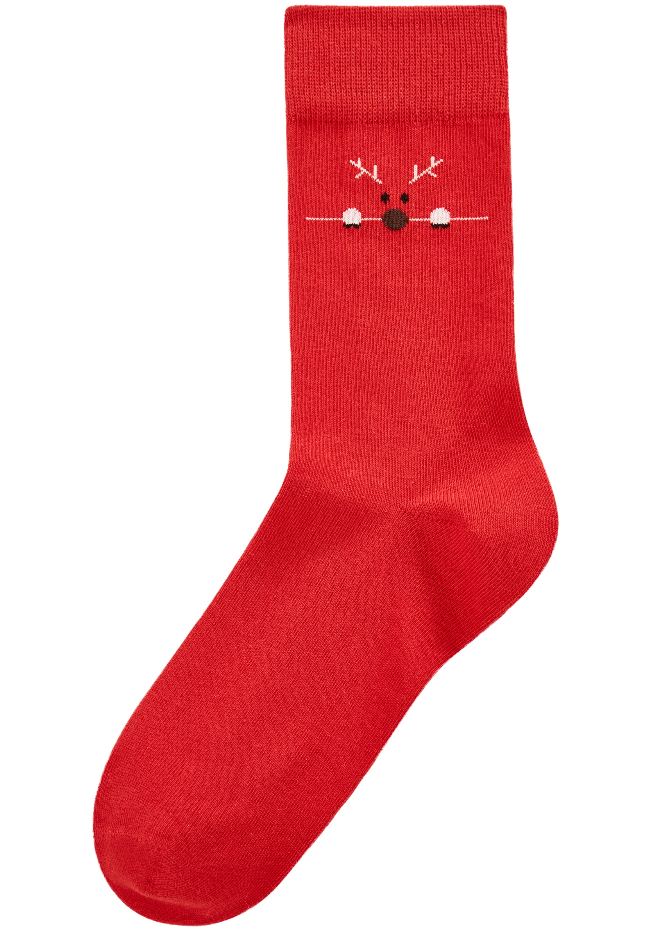 LASCANA Freizeitsocken »Damen Weihnachtssocken« Packung, 3 Paar tlg. mit zwei unterschiedlichen Designs