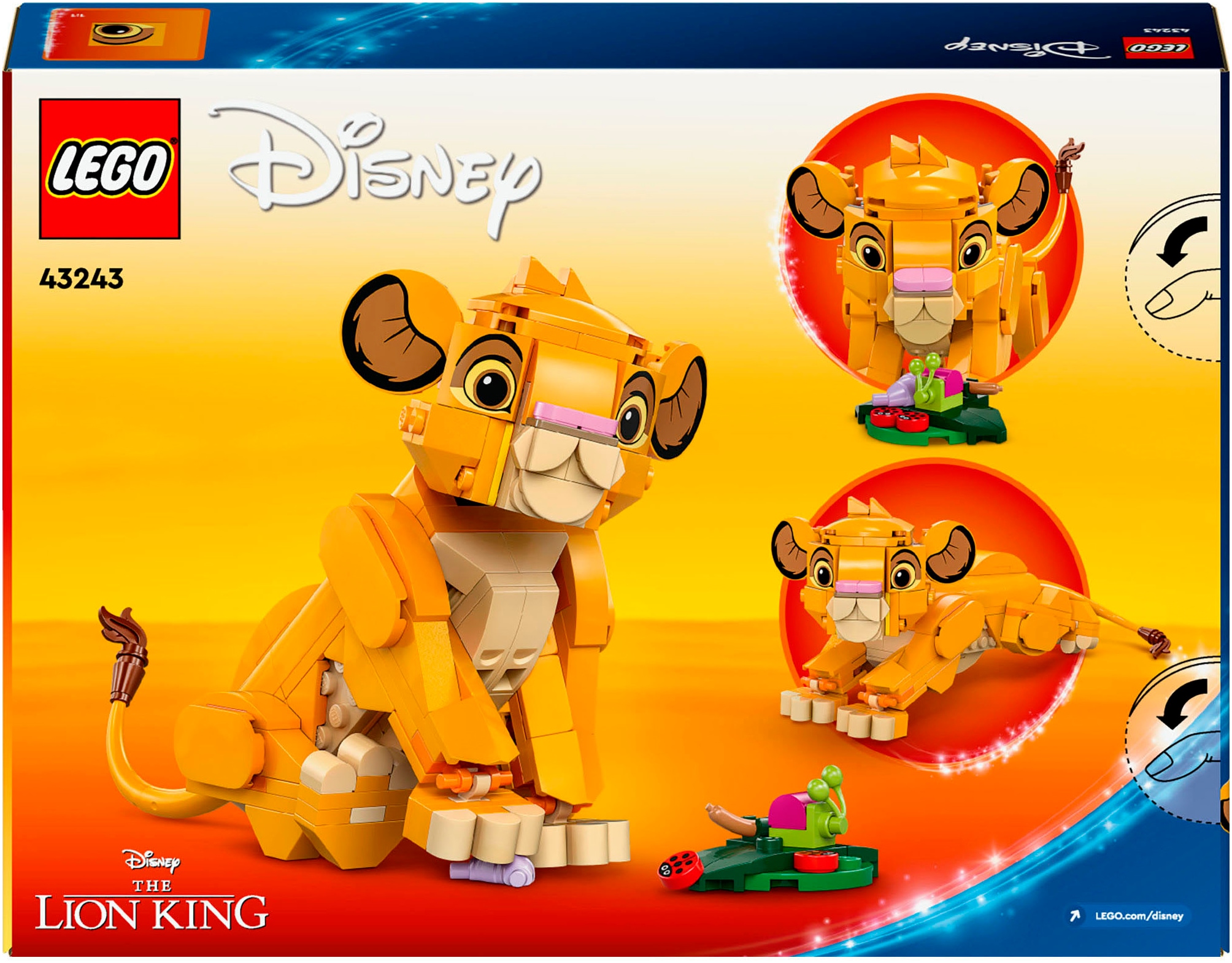 LEGO® Pions de construction »Simba, das Löwenjunge des Königs (43243), LEGO Disney Classic« Made in Europe