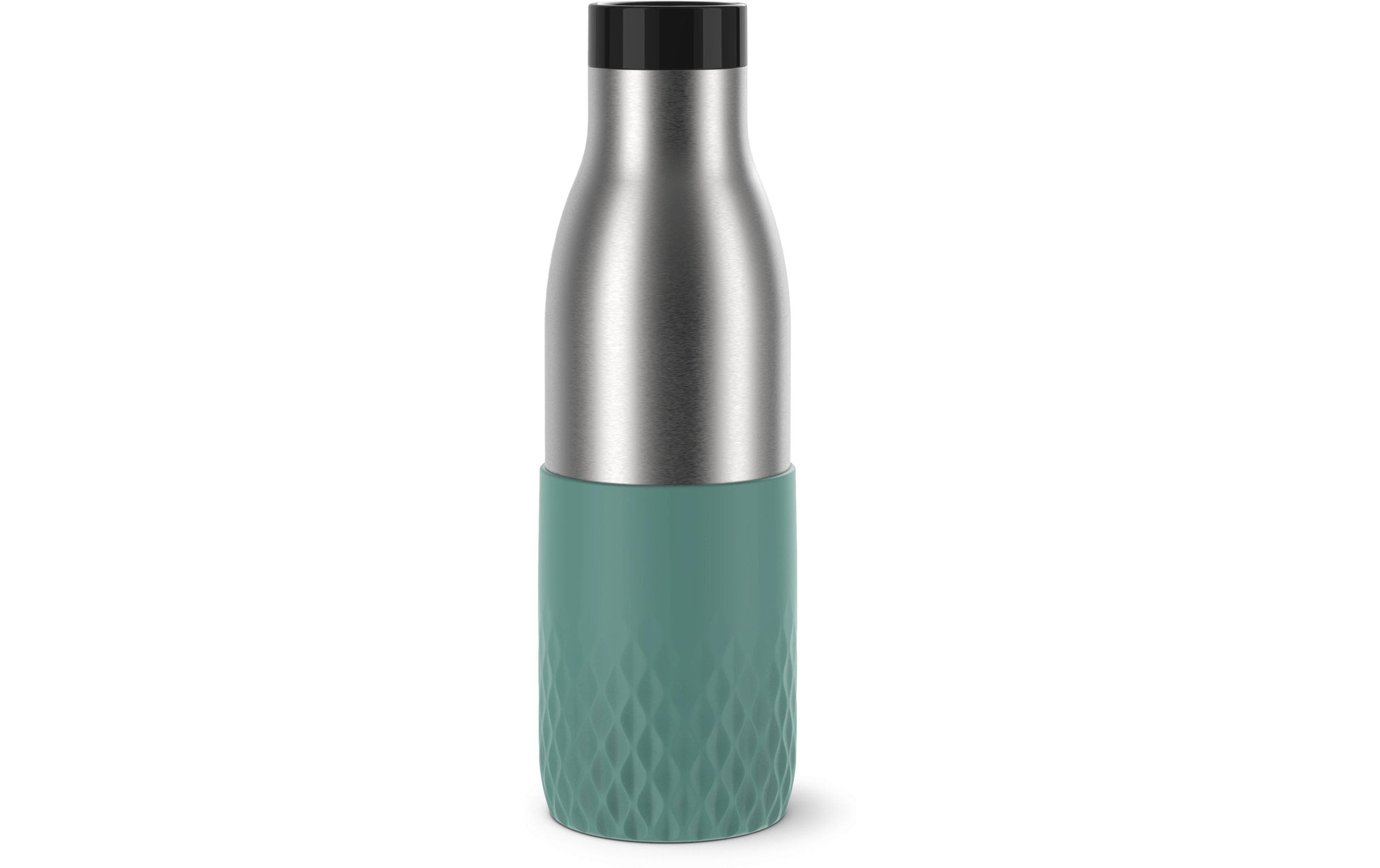 Emsa Trinkflasche »Bludrop Sleeve« Edelstahl/Silikon, Quick-Press, 12h warm/24h kühl