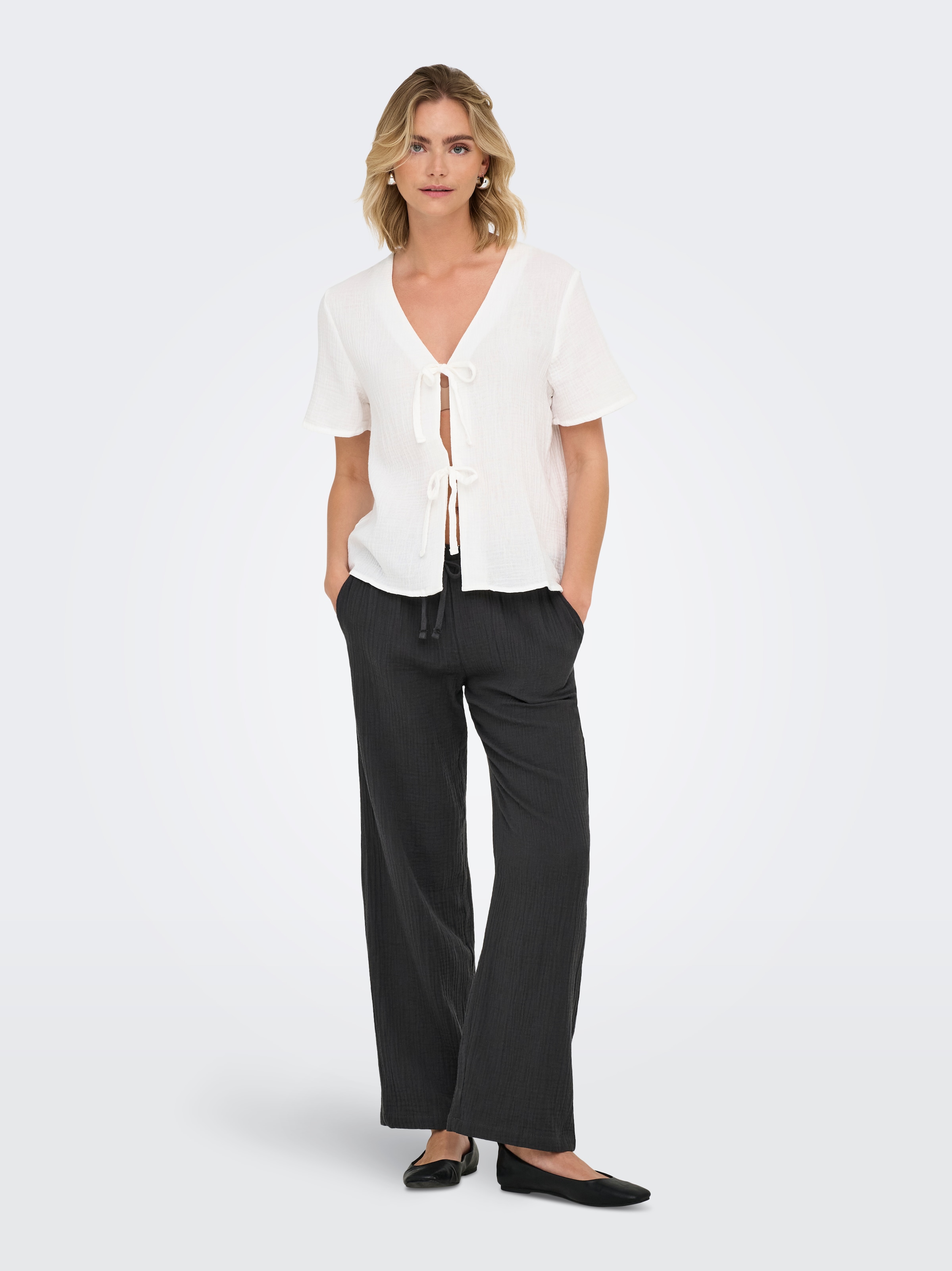 JDY Pantalon à enfiler »JDYTHEIS LIFE WIDE PANT WVN NOOS«  Baumwolle