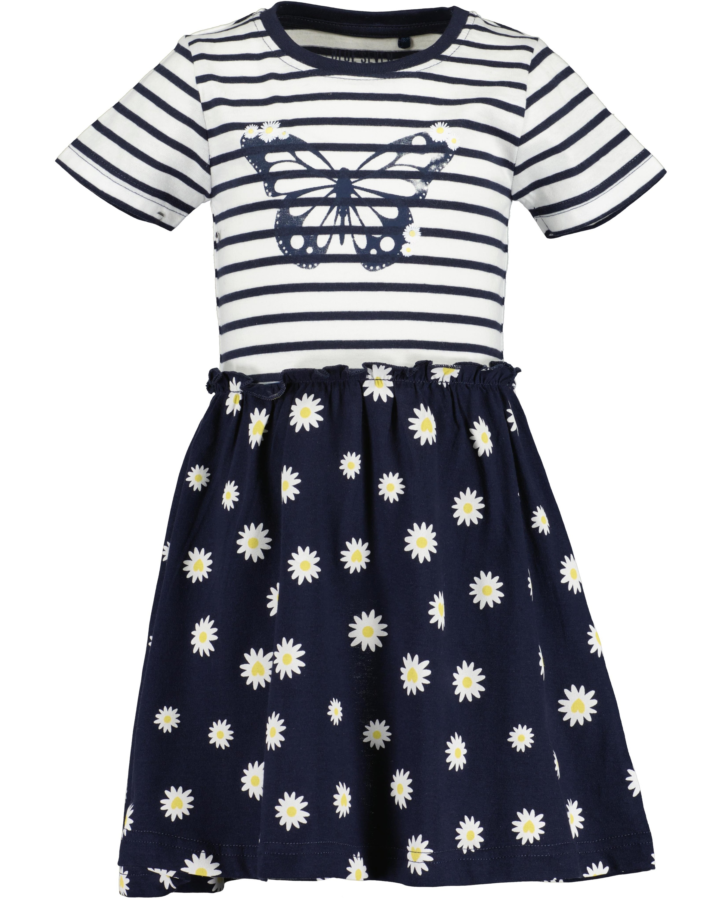 Blue Seven Robe en jersey 1 pièces tlg. geringeltes Oberteil mit Motiv und mit Blumen bedruckter Rock