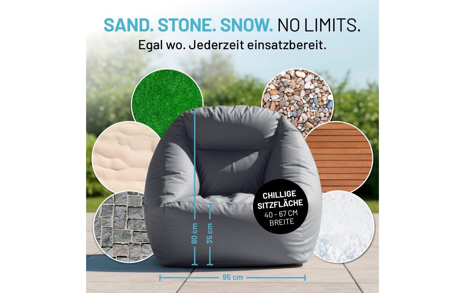 Lumaland Pouf »AIR-Sessel In-& Outdoor«