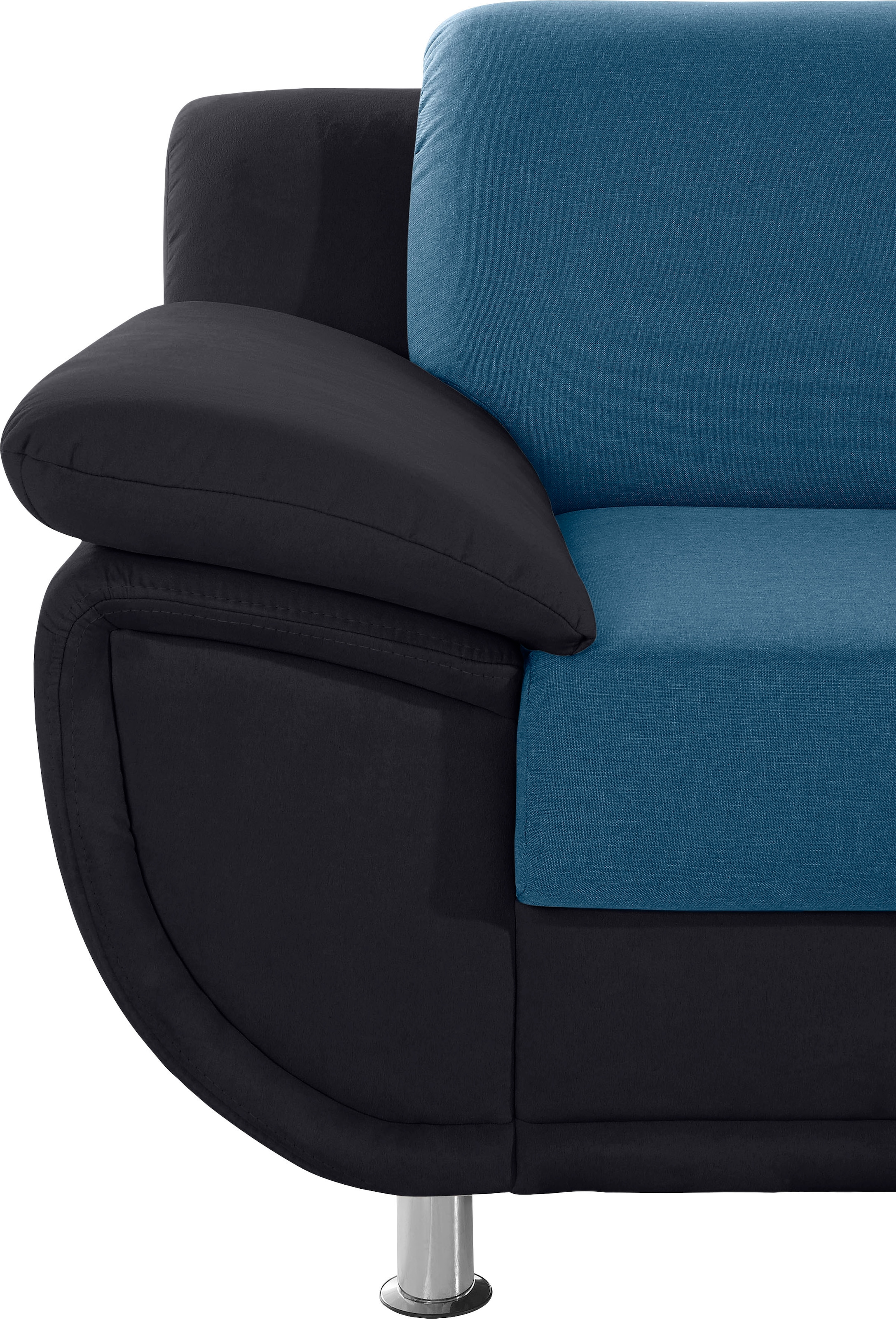 TRENDMANUFAKTUR 3-places »Rondo 3, zeitlos und modern, bequem, Materialmix, Breite 207cm« au choix avec ressorts, accoudoirs extra larges pour se détendre