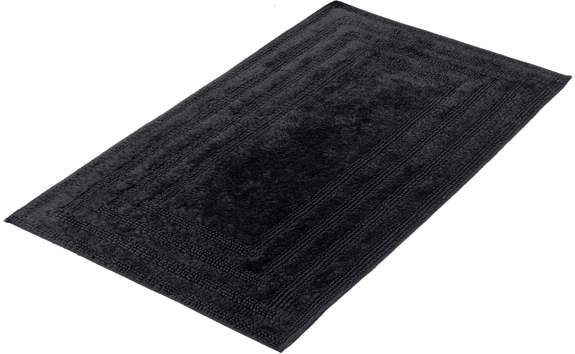 my home Tapis de bain »Inga, Rahmen, Badvorleger, Badezimmer Teppich« Höhe 18 mm 100% Baumwolle, Hoch-Tief-Effekt, weich, trocknergeeignet