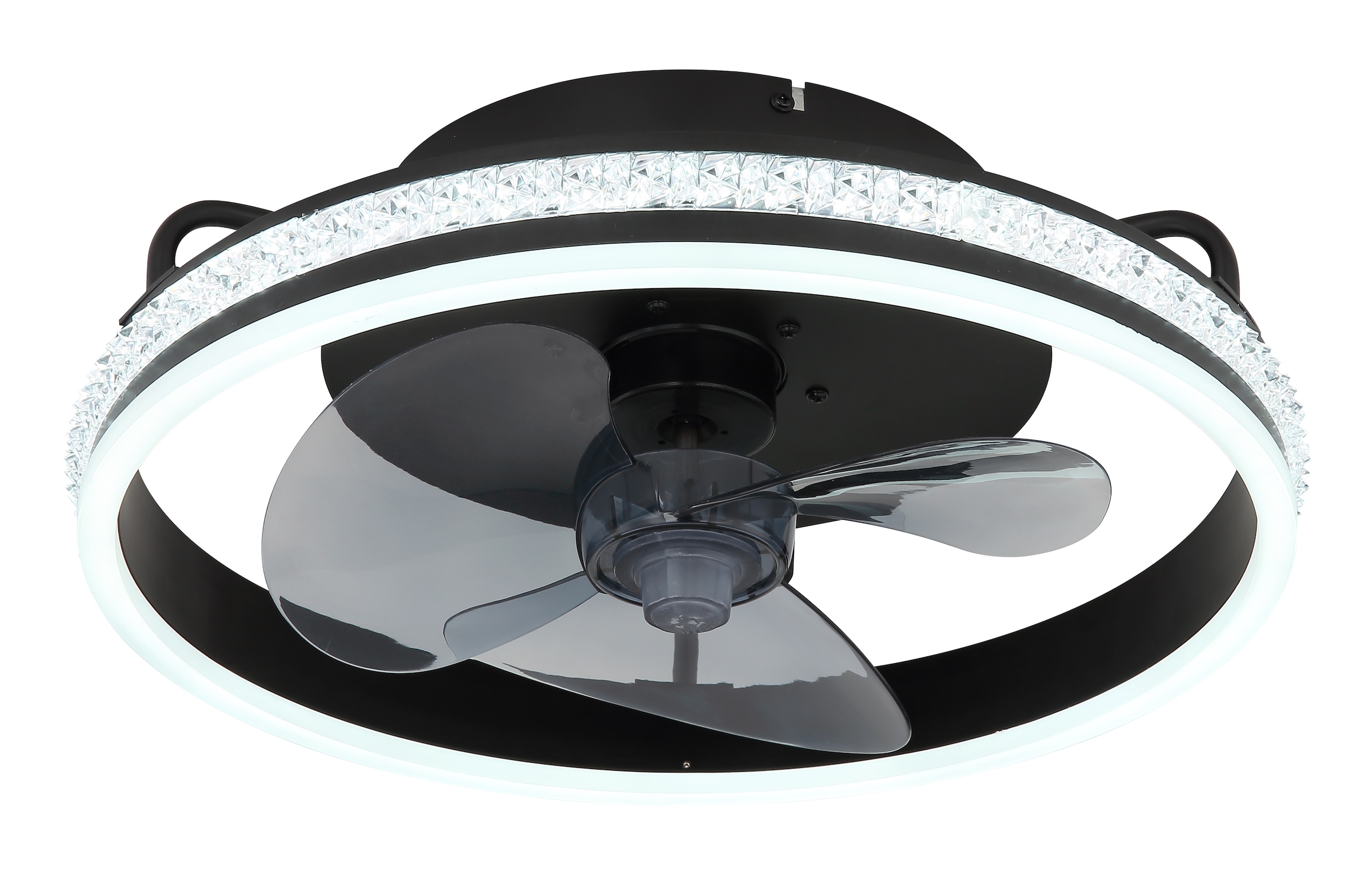 GLOBO LIGHTING Plafonnier »CATALEYA« Module LED 1 cuis blanc chaud - blanc froid Ventilateur de plafond, lampe de plafond, ventilateur moderne