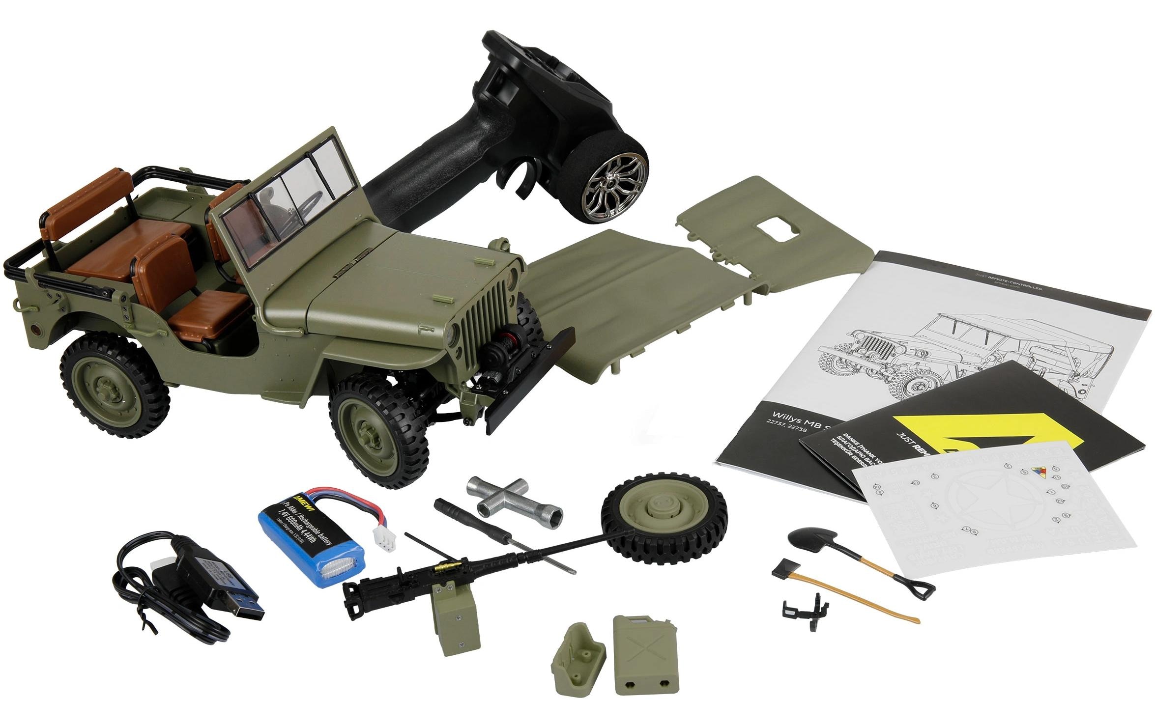 Amewi RC-Auto »Scale Crawler Jeep Willys MB 1:14« Antrieb 4x4