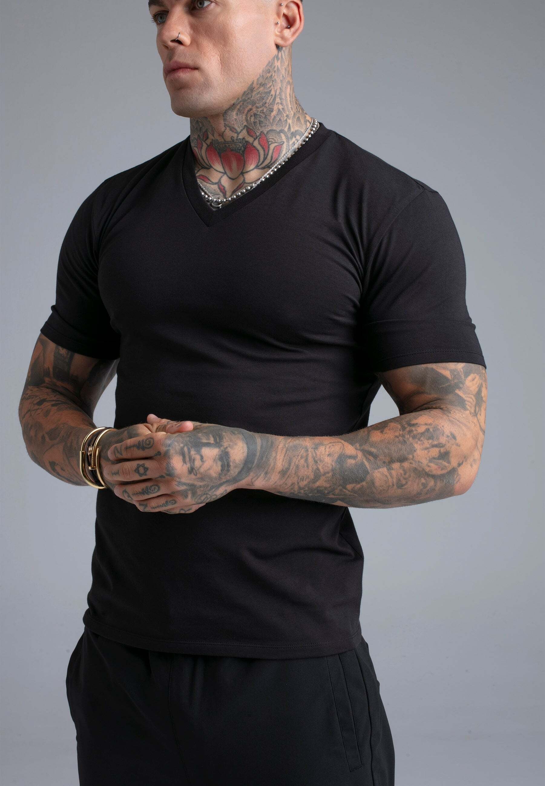 Siksilk T-Shirt »Siksilk T-Shirt V-Neck«