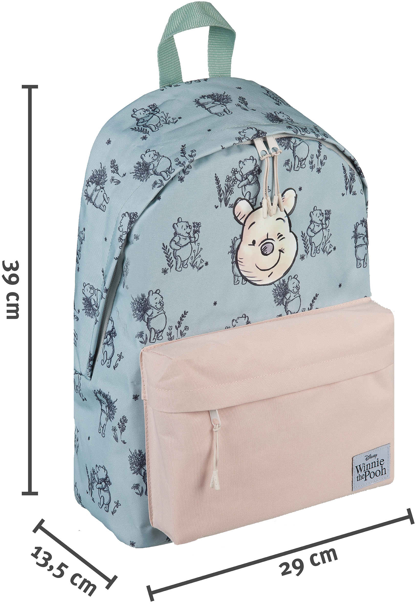UNDERCOVER Kinderrucksack »Winnie Pooh« inkluisve Notizbuch A5 und Mäppchen
