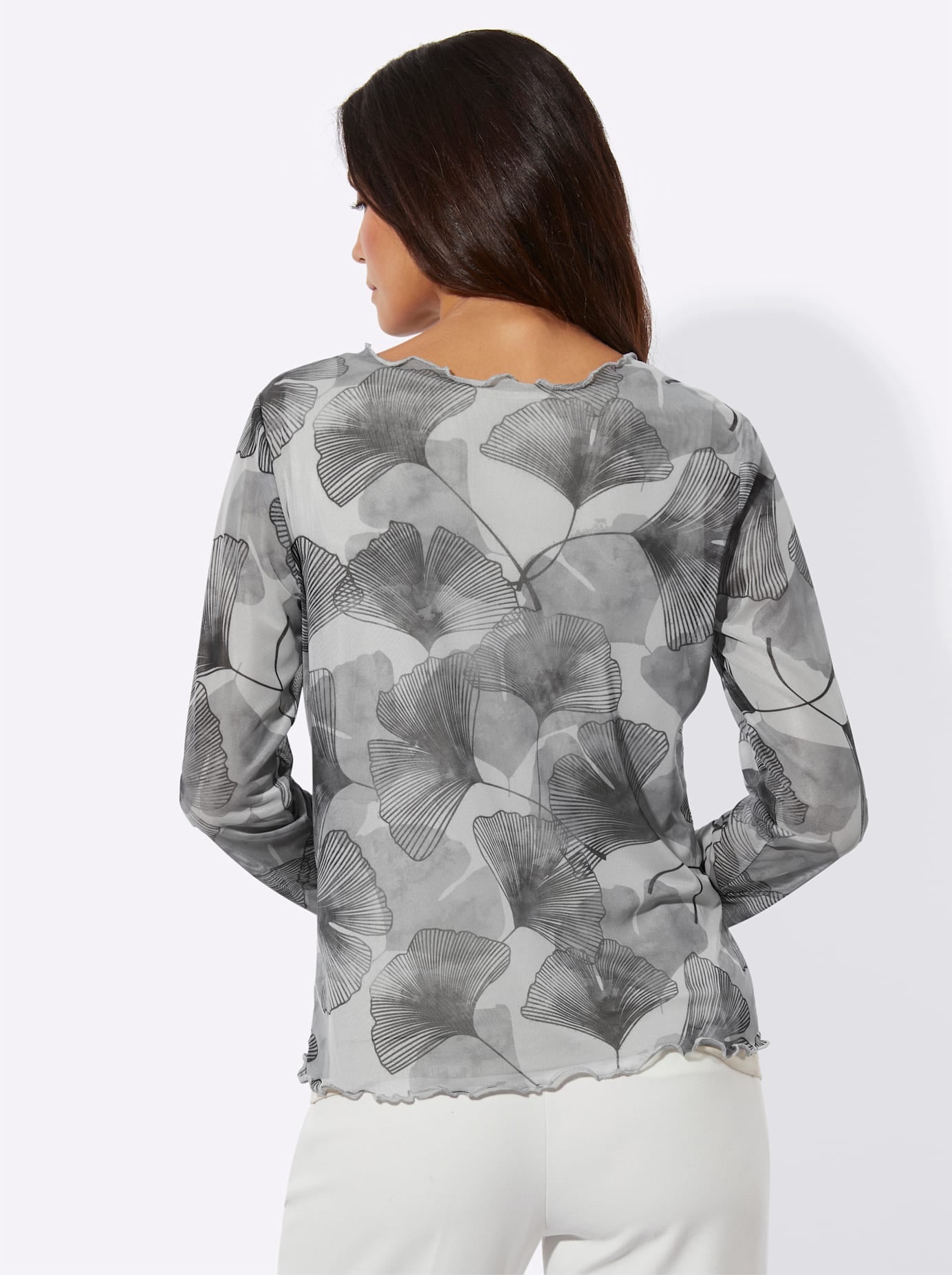 creation L T-shirt à manches longues »Mesh-Shirt« 1 pièces