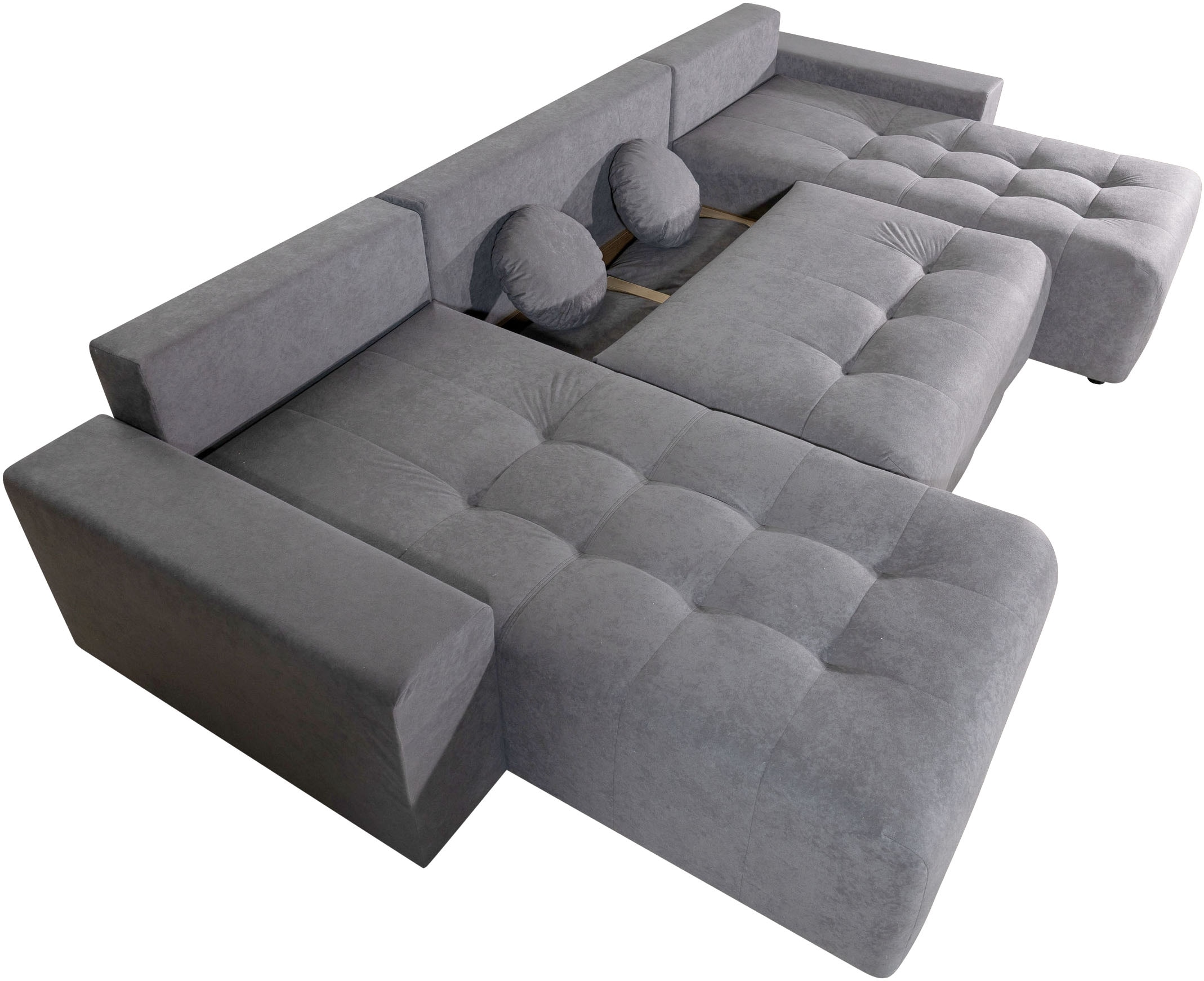 GOODproduct Wohnlandschaft »Jessy U-Form, B: 313 cm, in Cord & weiteren Bezügen« Schlaffunktion, Bettkasten, Tonnentaschenfederkern-Polsterung