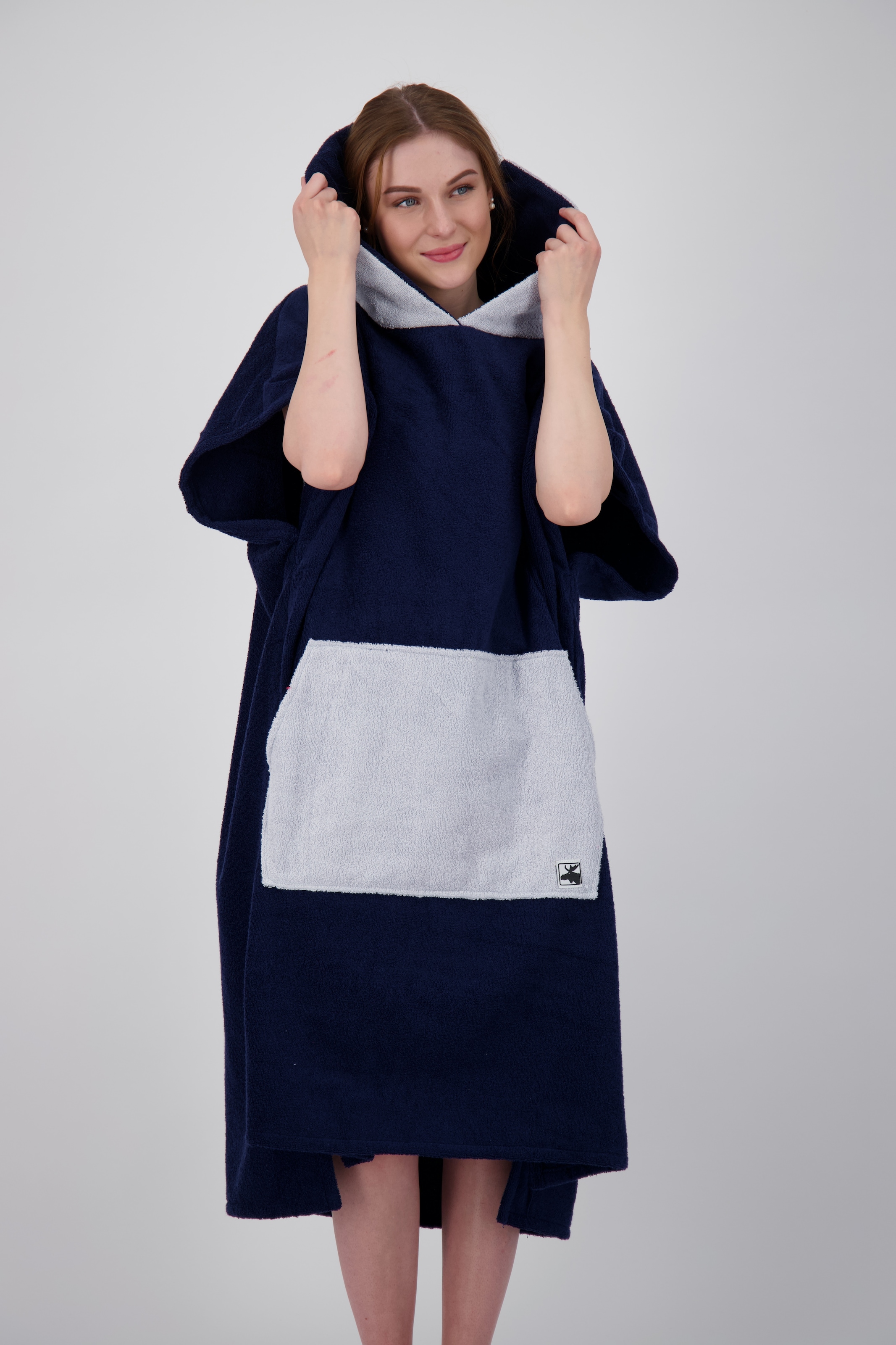 DEPROC Active Poncho »Badeponcho PARLEE BEACH« mit Kapuze Badeponcho mit grosser Kängurutasche und Innentasche