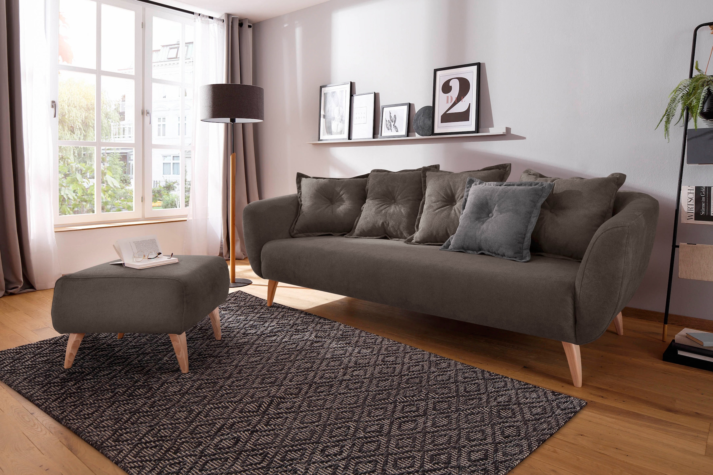 Home affaire 3-places »Baggio modern und romantisches Design, bequem« Zierkissen inklusive