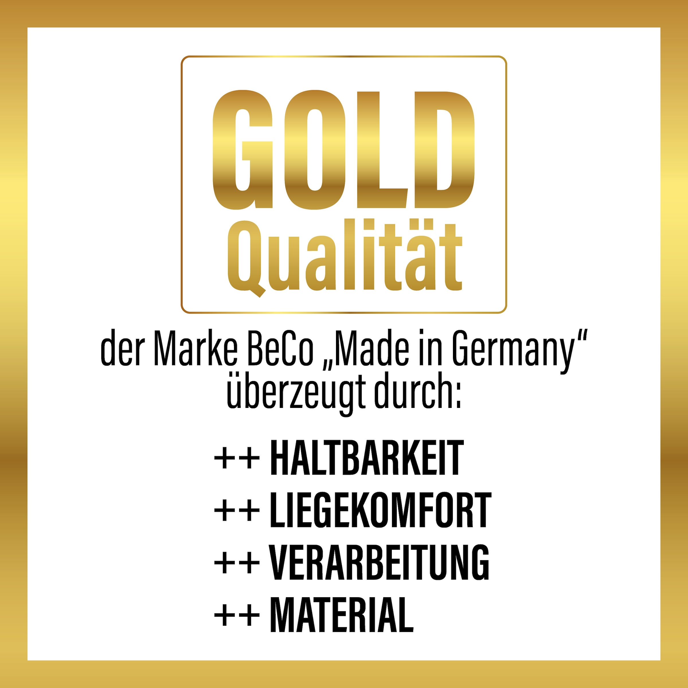 Beco Taschenfederkernmatratze »Feel Like Latex ONE TFK - GOLD, Matratze 90x200 cm, 140x200 cm & mehr« 21 cm hoch 500 Federn 1 Stk. tlg. Punktelastische Matratze mit stabilem Federkern, atmungsaktiv