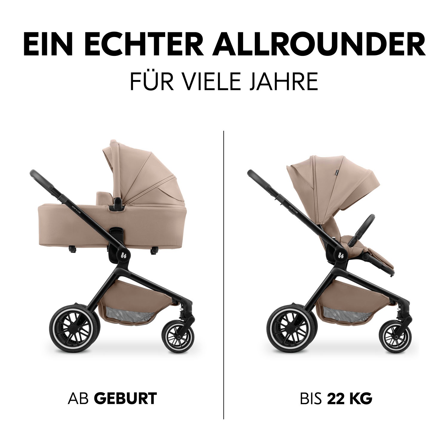 Hauck Kombi-Kinderwagen »Move N Care Set« 22 kg belastbar bis 22 kg
