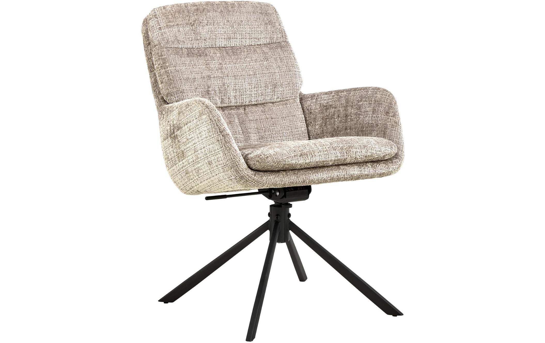 AC Design Esszimmerstuhl »Edgar, Polsterstuhl, Stuhl« (Set) 2 Stk.Stuhl, Stoff, L-Form, Armlehnen, Dreh- & Kippfunktion, FSC™