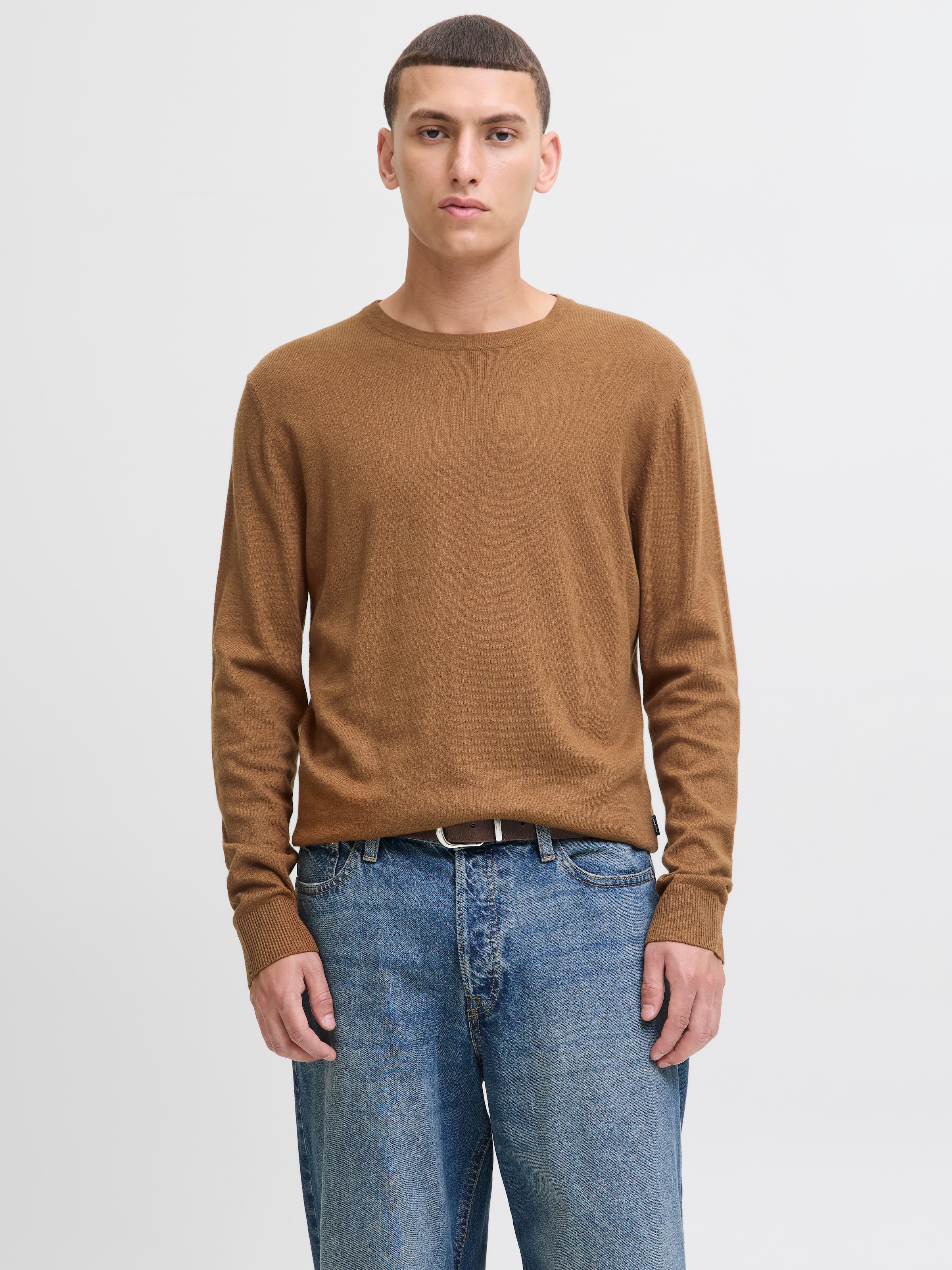 Jack & Jones »JJEEMIL KNIT CREW NECK NOOS« mélange coton, coupe régulière