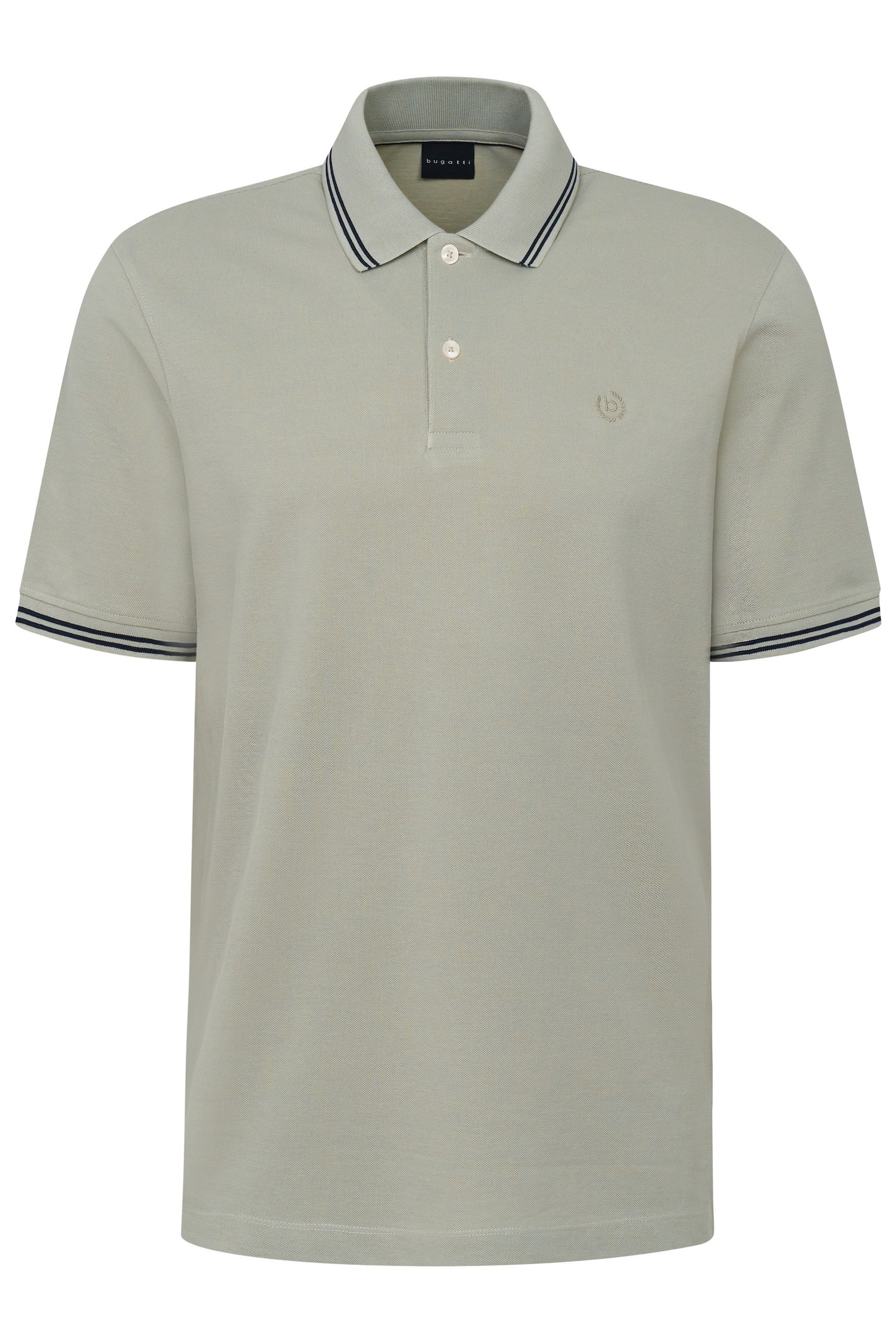 bugatti Poloshirt mit Kontraststreifen und Bruststickerei