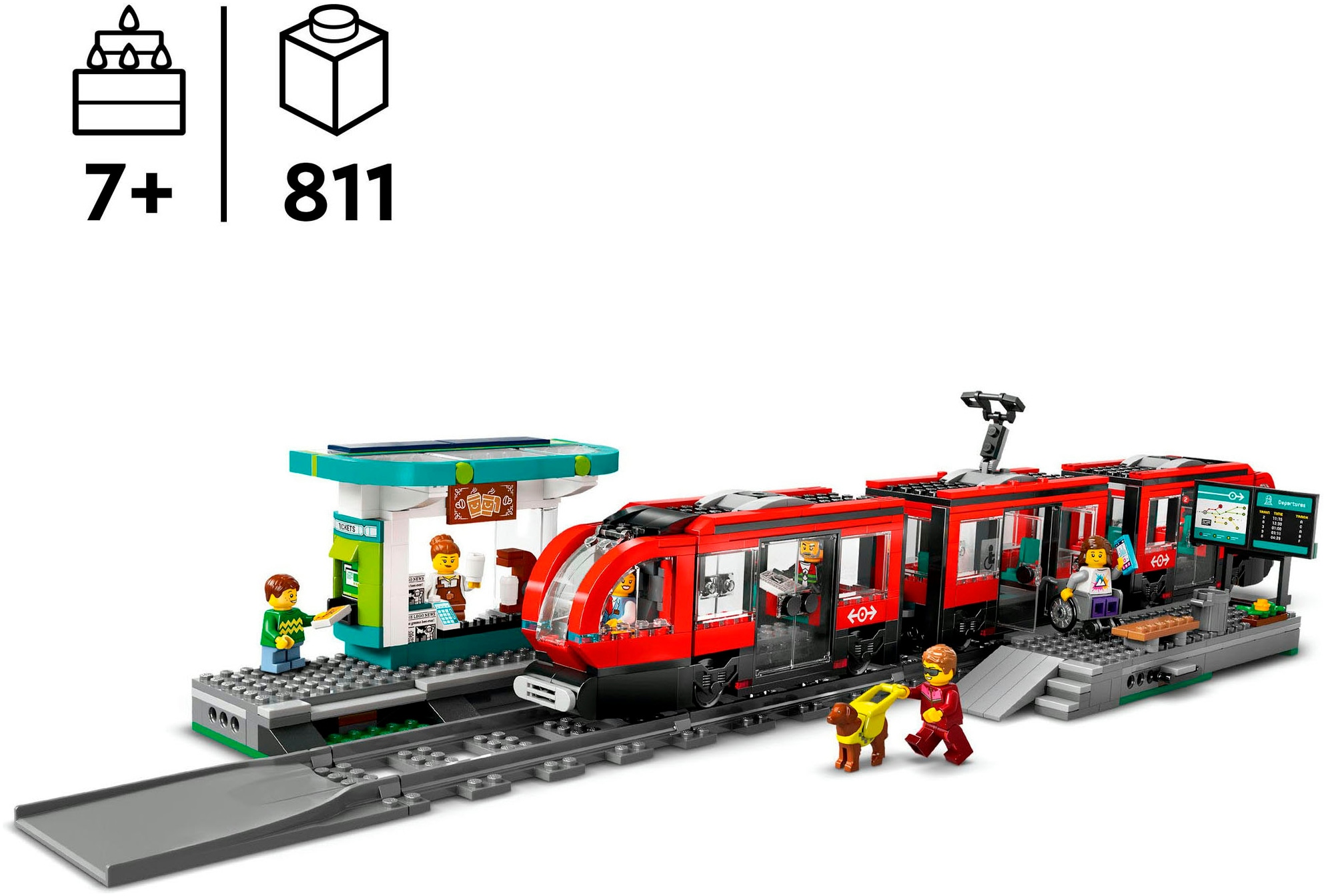 LEGO® Pions de construction »Strassenbahn mit Haltestelle (60423), LEGO LEGO City« Made in Europe