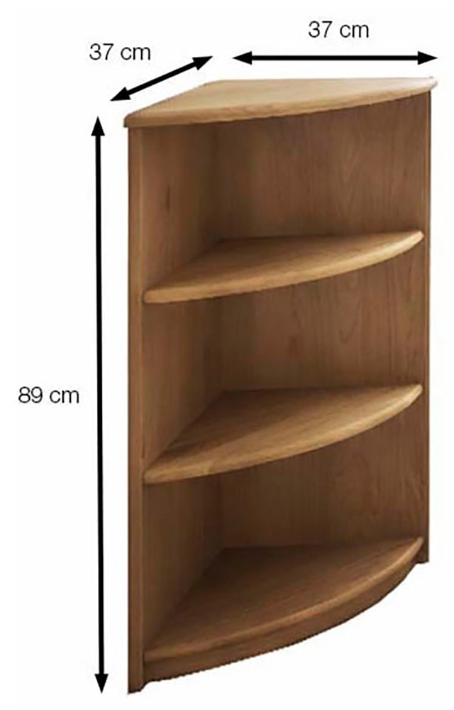 WIEMANN Étagère annexe »Lausanne, Anbauregal, Eckregal, teilmassiv Erle« 37 x 89 x 37 cm (B/H/T), MADE IN GERMANY,  Links und rechts anstellbar
