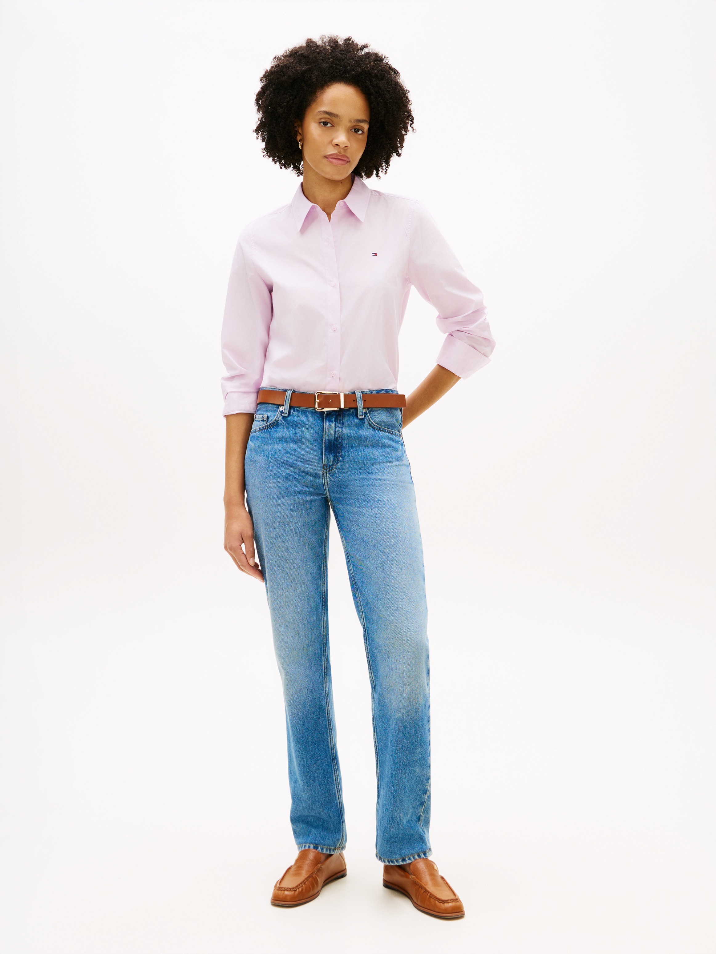 Tommy Hilfiger Hemdbluse »ESS POPLIN REGULAR SHIRT« Langarm, Regular Fit