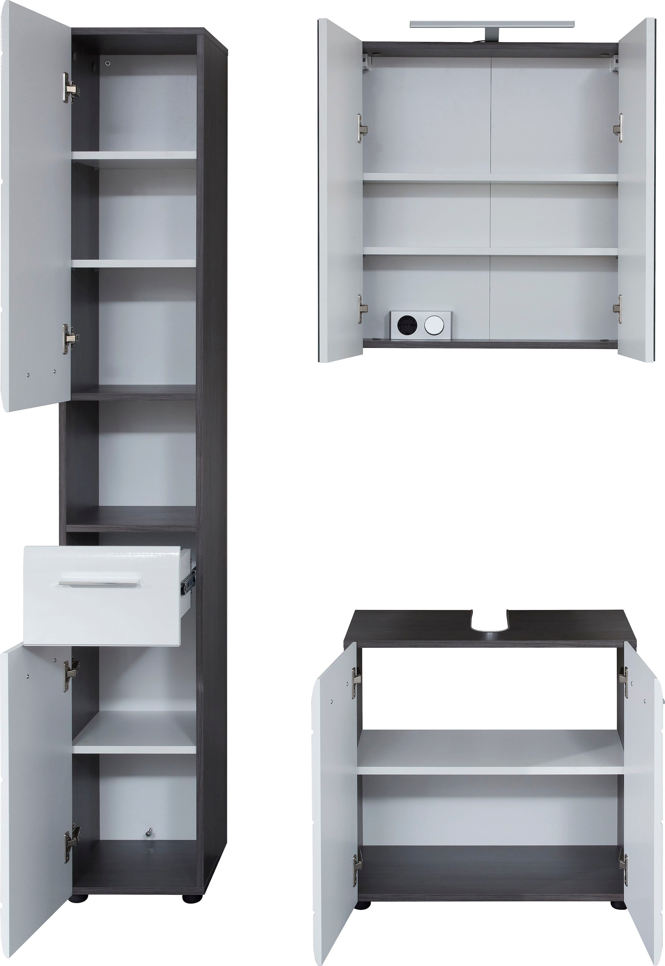 welltime Ensemble de meubles de salle de bain »Sovana« Set, 3 cuis tlg.