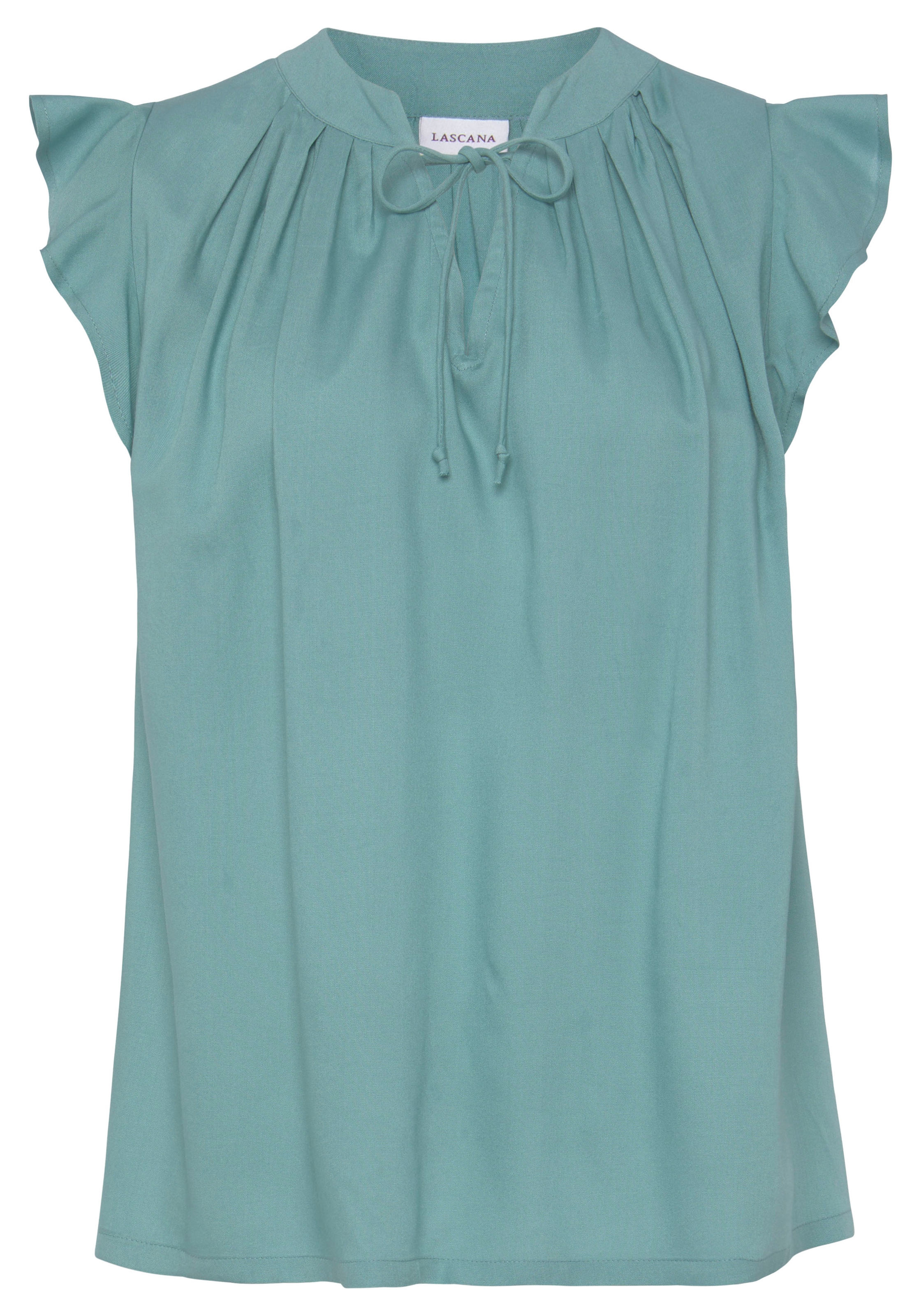 LASCANA Schlupfbluse mit Rüschenärmeln, Kurzarmbluse, elegant