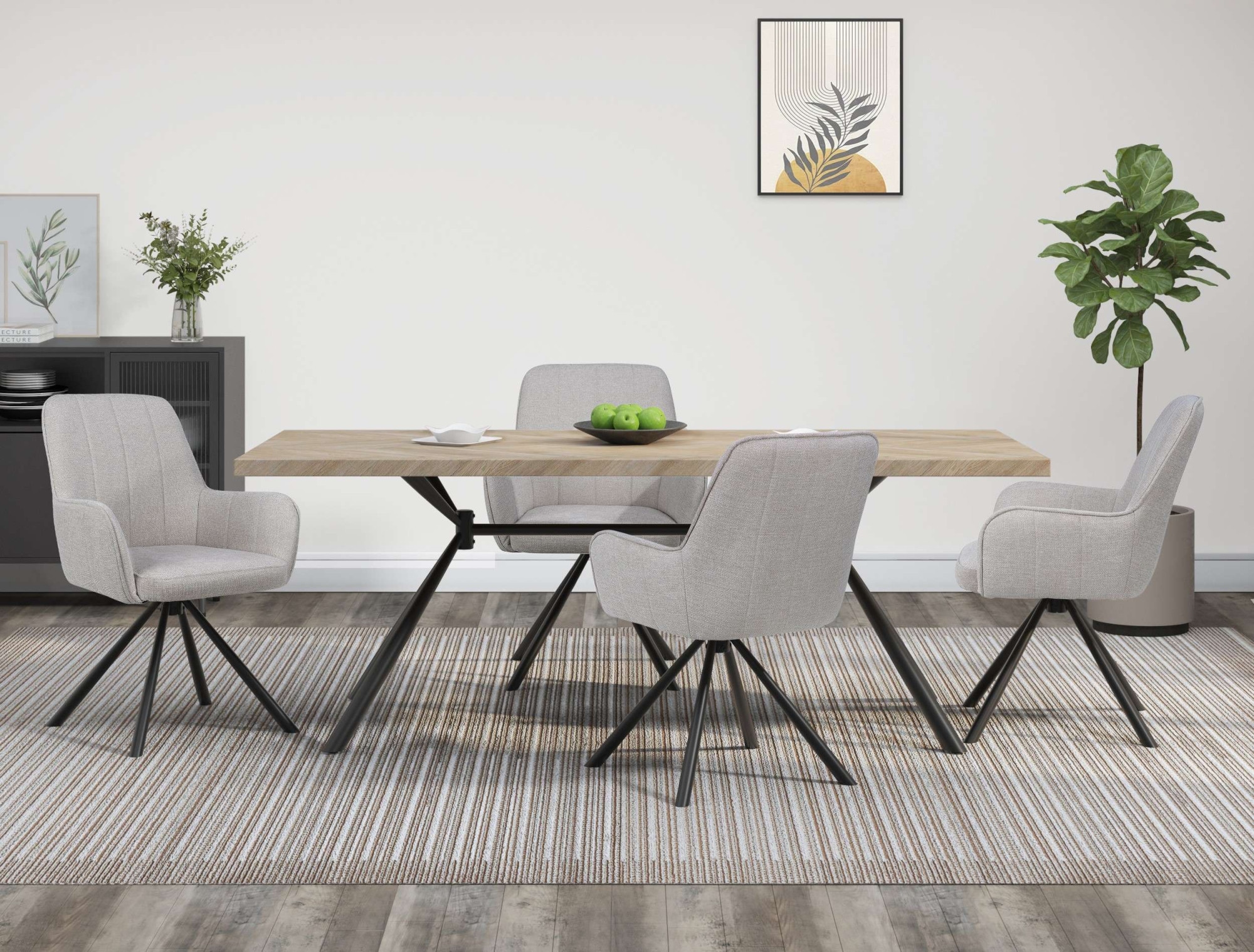 GOODproduct Esszimmerstuhl »Flaurent« () 2 Stk.gepolsterte Rückenlehne, Armlehne und Sitzfläche, Sitzhöhe 50 cm