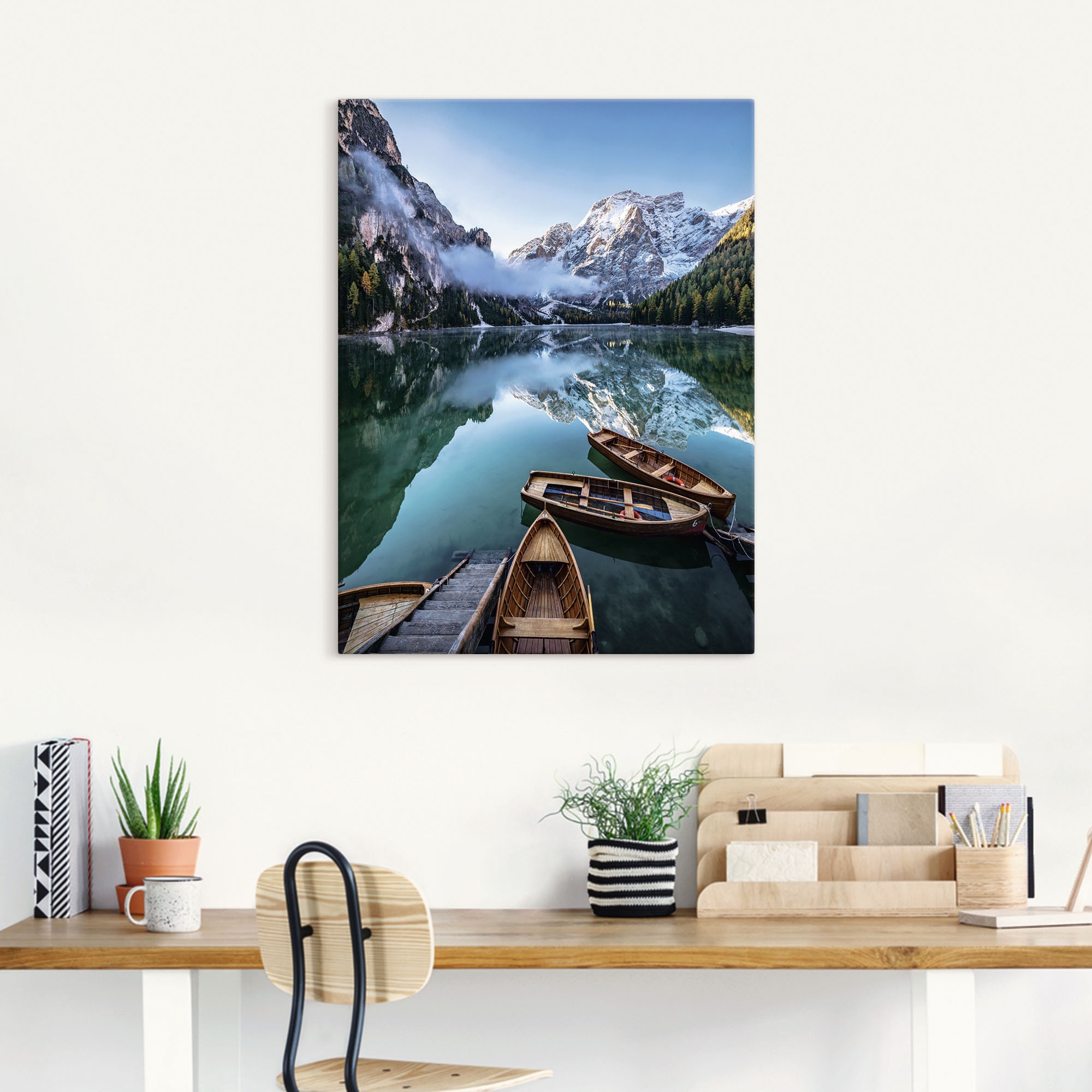 Artland Wandbild »Pragser Wildsee in Südtirol« 1 Stk. tlg. als Alubild, Leinwandbild in verschied. Grössen