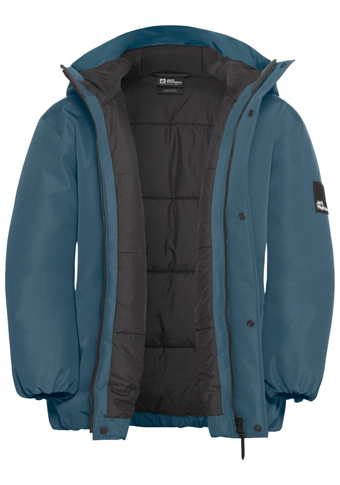 Jack Wolfskin Veste d'extérieur »TEEN INS JACKET K« avec capuche wasserdicht, atmungsaktiv, mit fest verbundener Kapuze, für Kinder