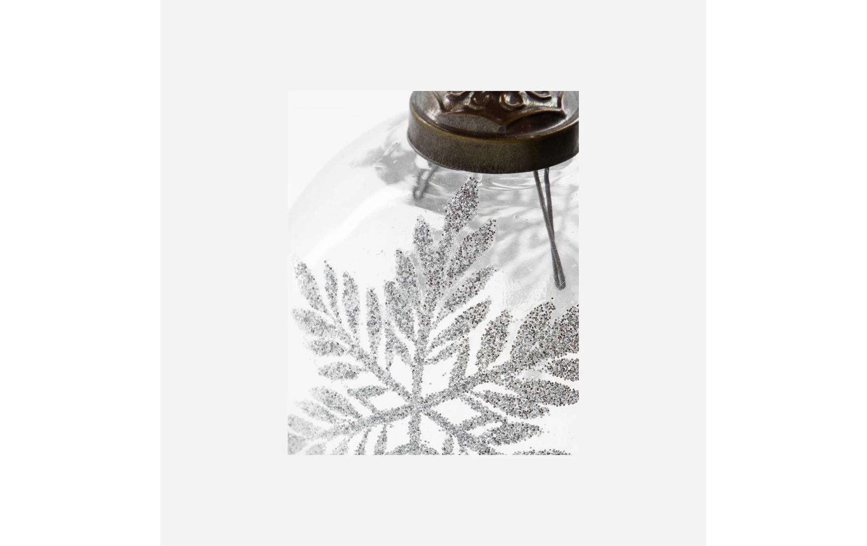 House Doctor Weihnachtsbaumkugel »House Doctor Weihnachtskugel Snowi Ø 7.5 cm, 4 Stück Transparent/Silber«