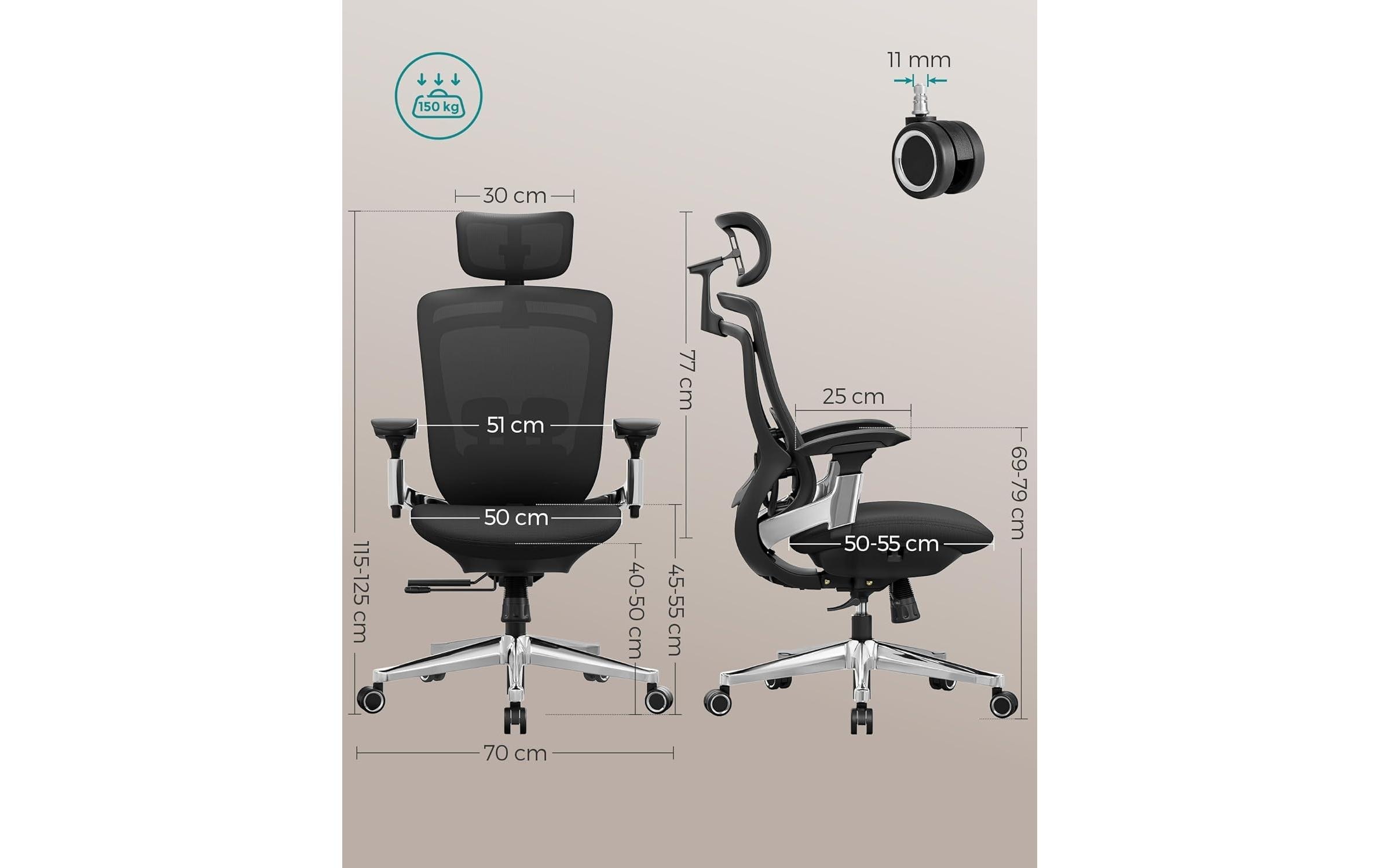 SONGMICS Bürostuhl »mit Armlehnen und Fusskreuz« ()